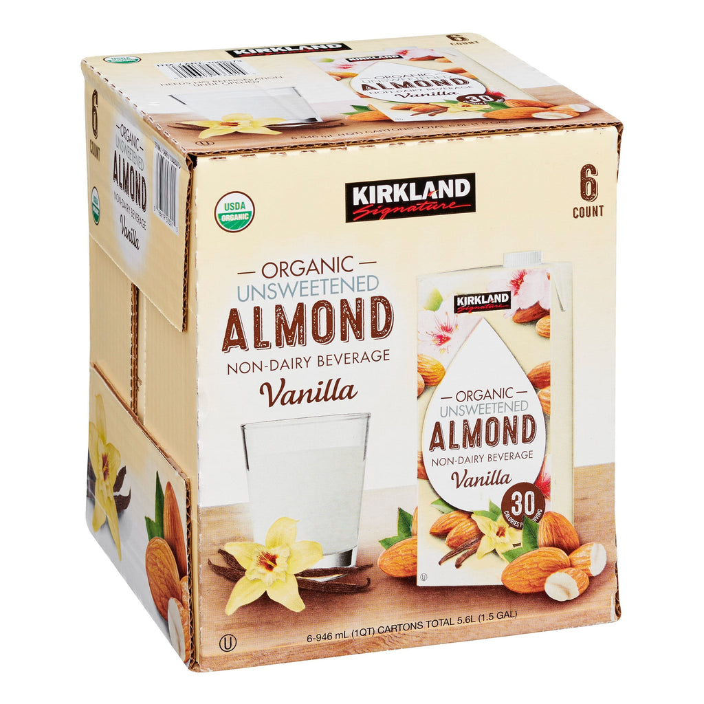 Organic Almond Beverage, Vanilla, 32 fl oz, 6-Count