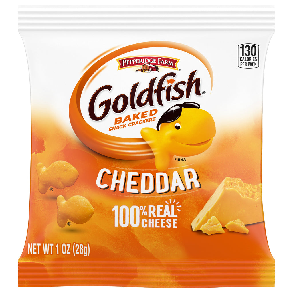 Goldfish Baked Snack Crackers, Cheddar, 1 oz, 45-count