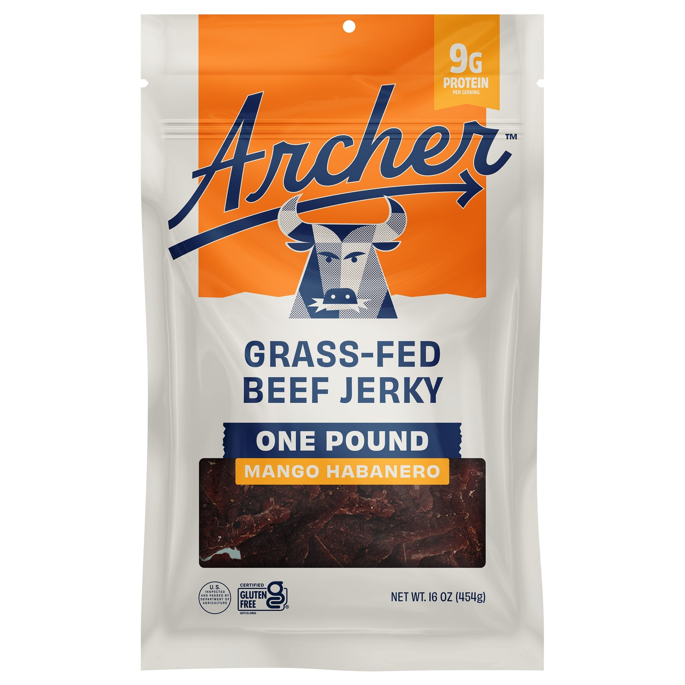 Country Archer Grass-Fed Beef Jerky, Mango Habanero, 16 oz