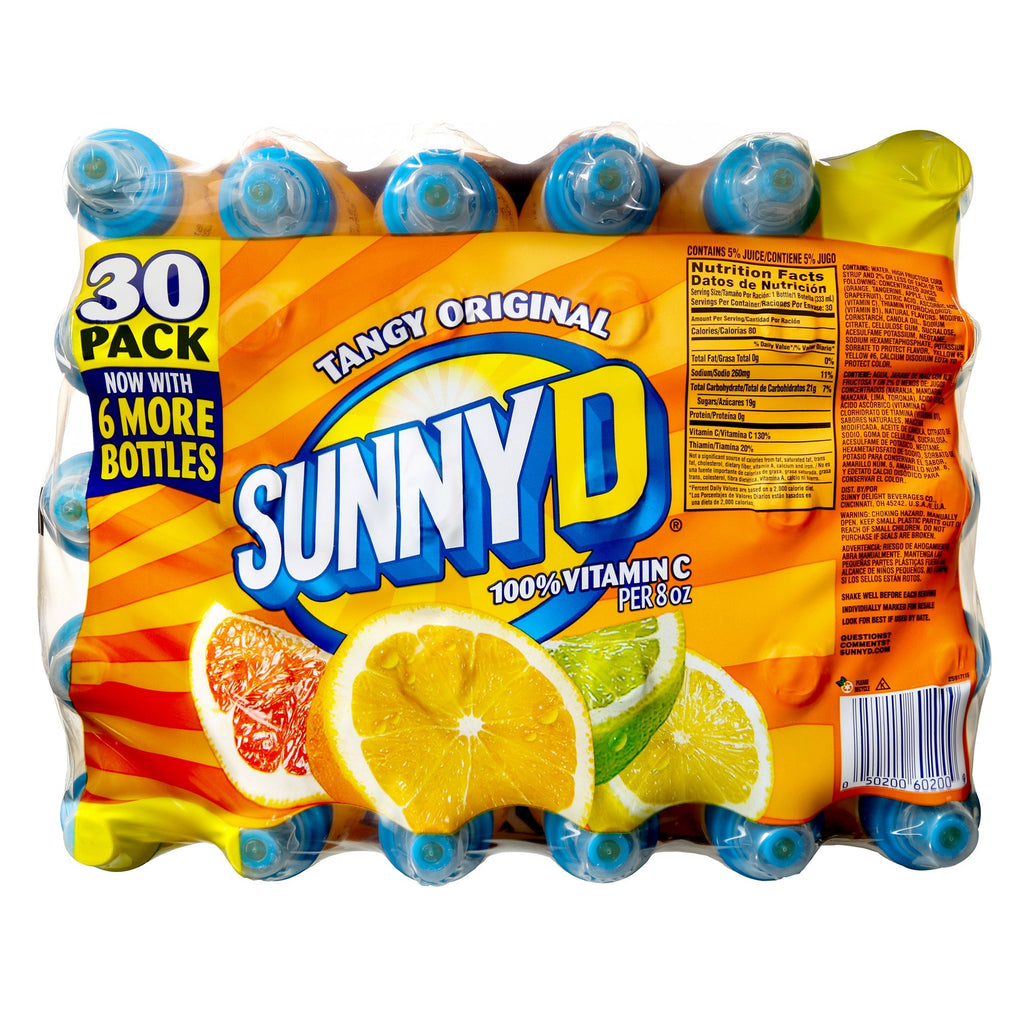 Sunny D, Tangy Original, 11.3 fl oz, 30-Count