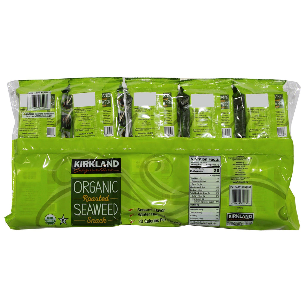 Organic Roasted Seaweed, 0.6 oz, 10-count