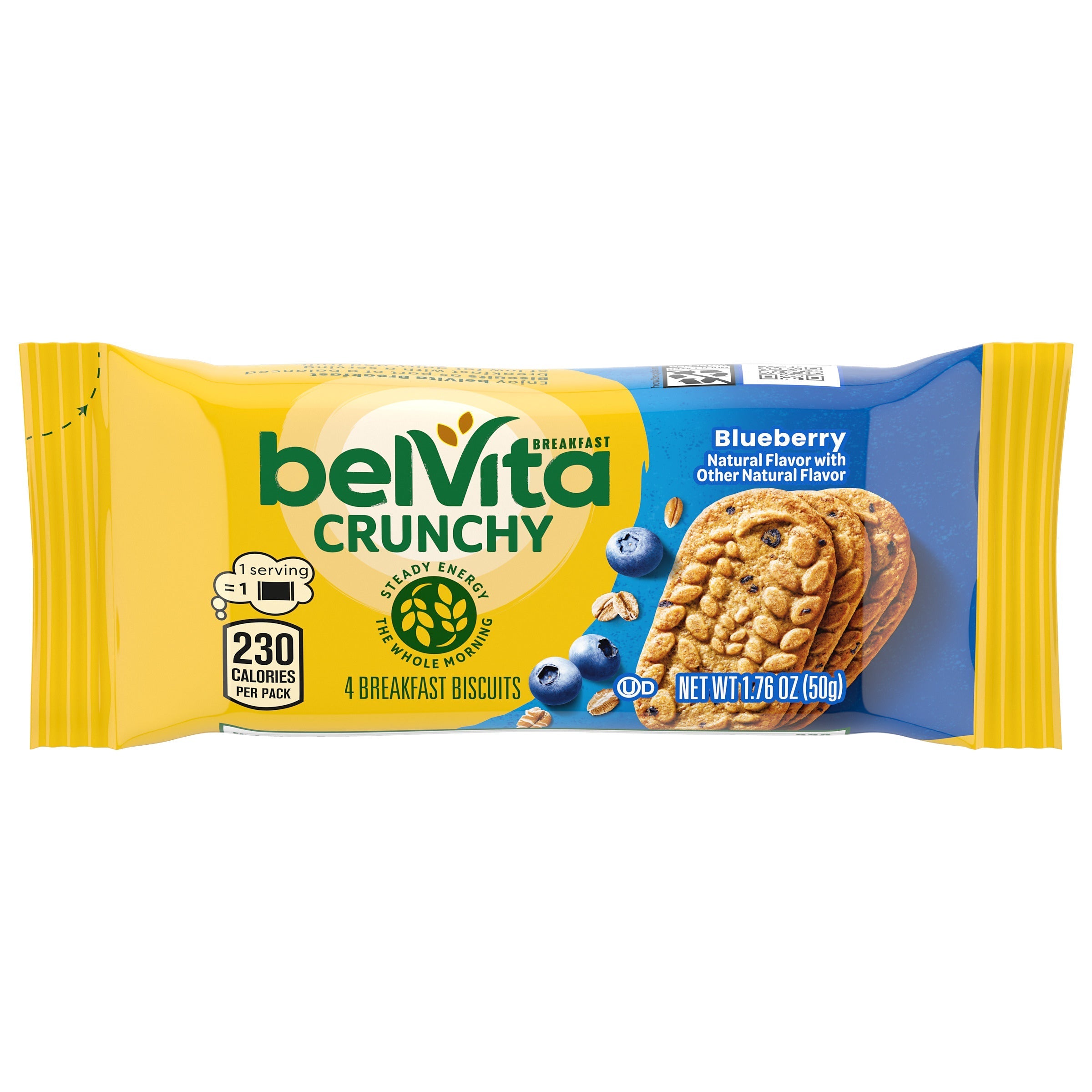 belVita Breakfast Biscuits, Blueberry, 1.76 oz, 30 ct