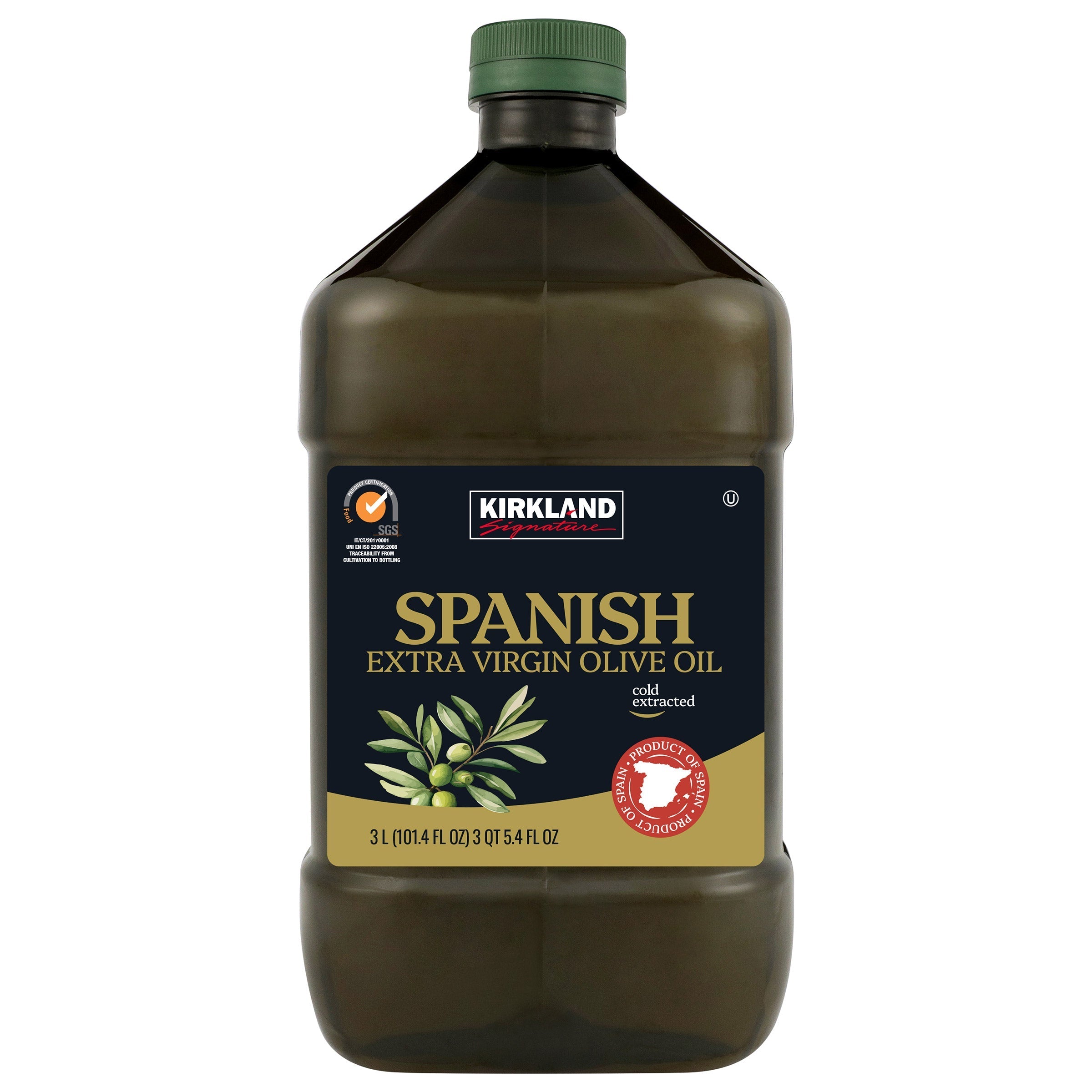 100% Spanish Extra Virgin Olive Oil, 3 Liter