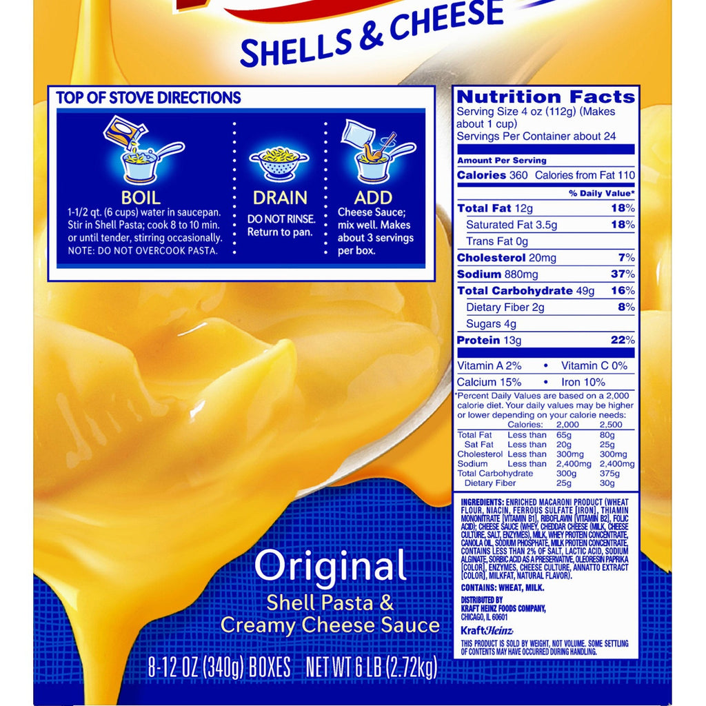 Velveeta Shells & Cheese, 12 oz, 8-count
