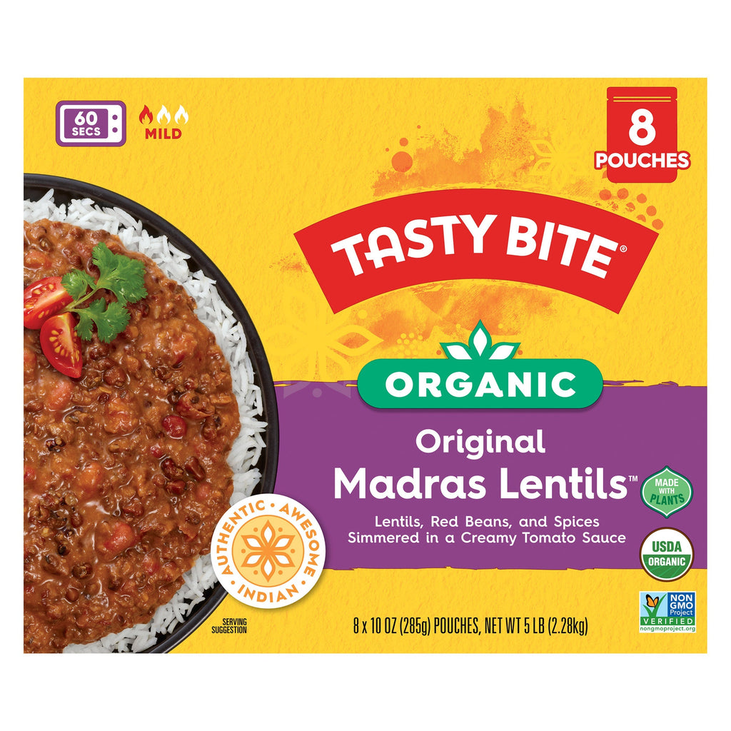 Tasty Bite Organic Original Madras Lentils, 10 oz, 8-count