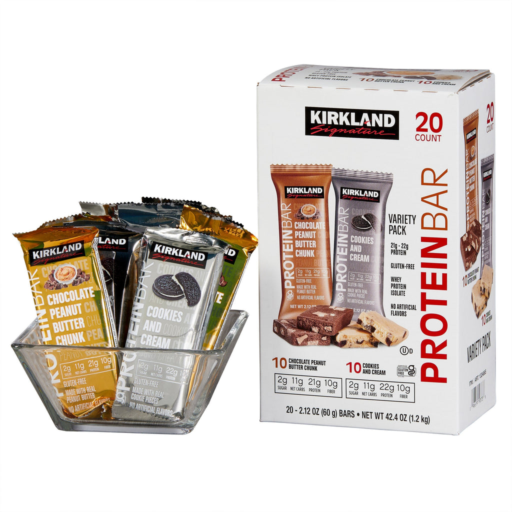 Protein Bars, Chocolaty Peanut Butter Chunk & Cookies & Cream, Variety Pack, 2.12 oz, 20-count