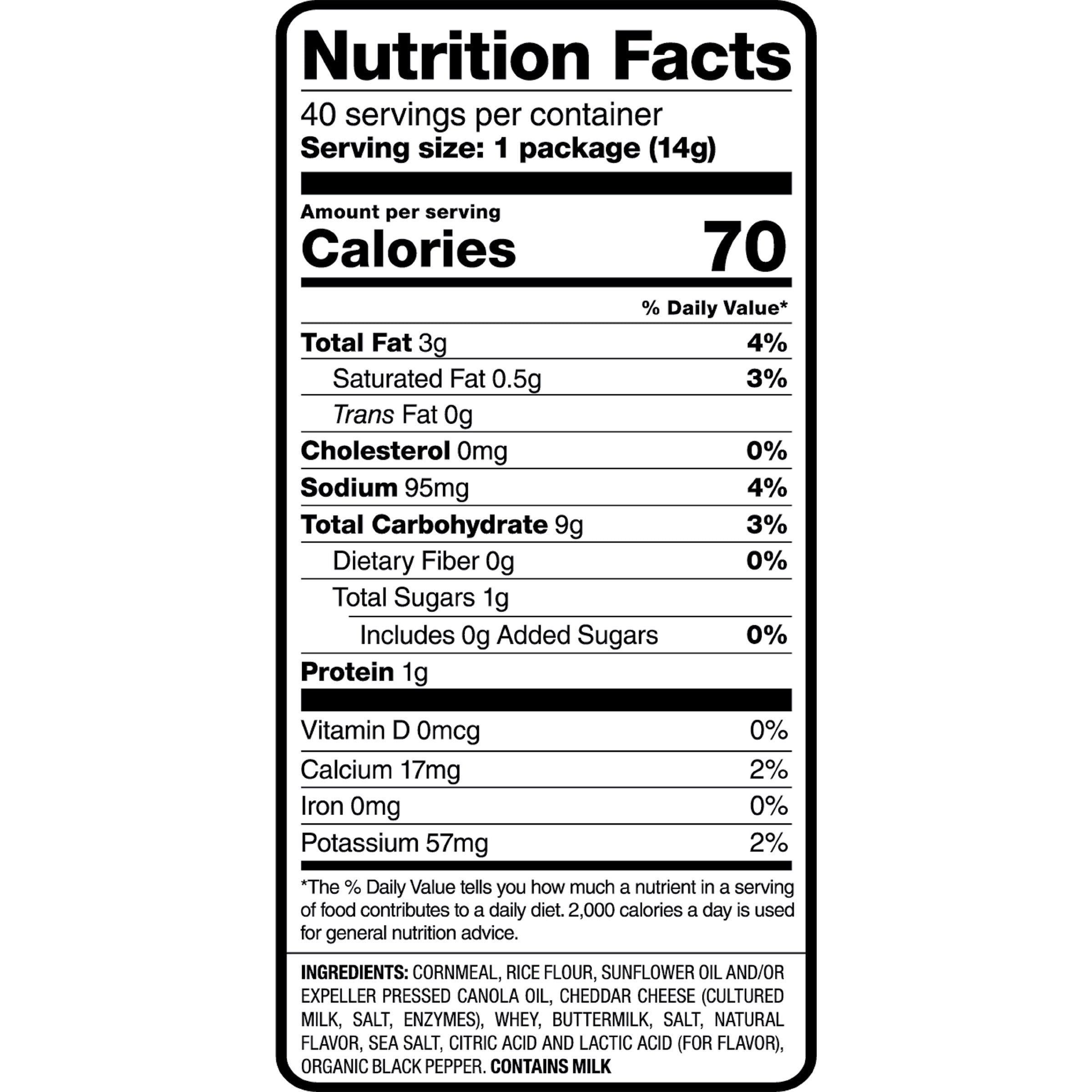 Pirate's Booty Aged White Cheddar Snack, 0.5 oz, 40-count