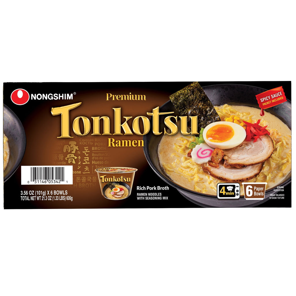 Nongshim Tonkotsu Ramen Bowl, 6-count