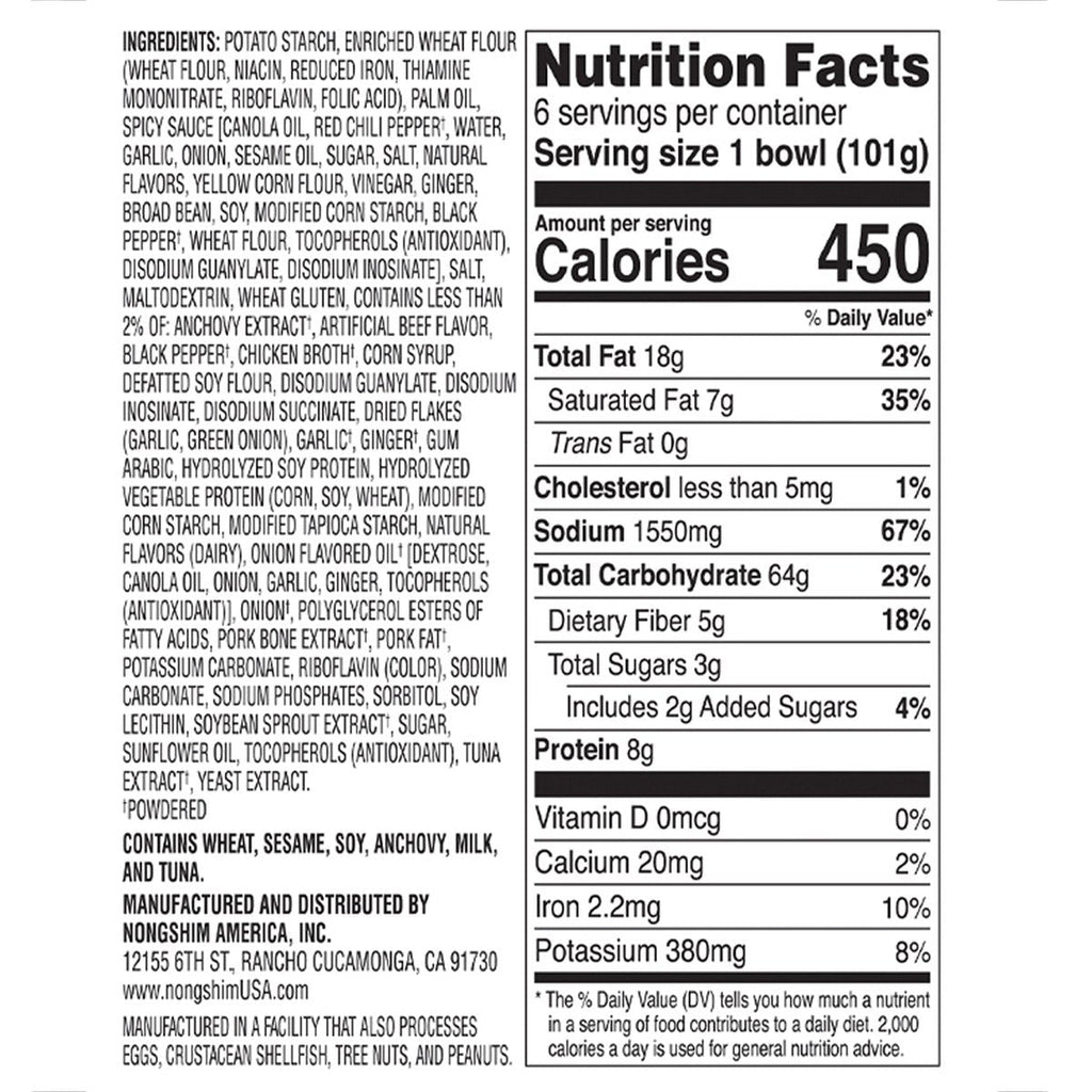 Nongshim Tonkotsu Ramen Bowl, 6-count