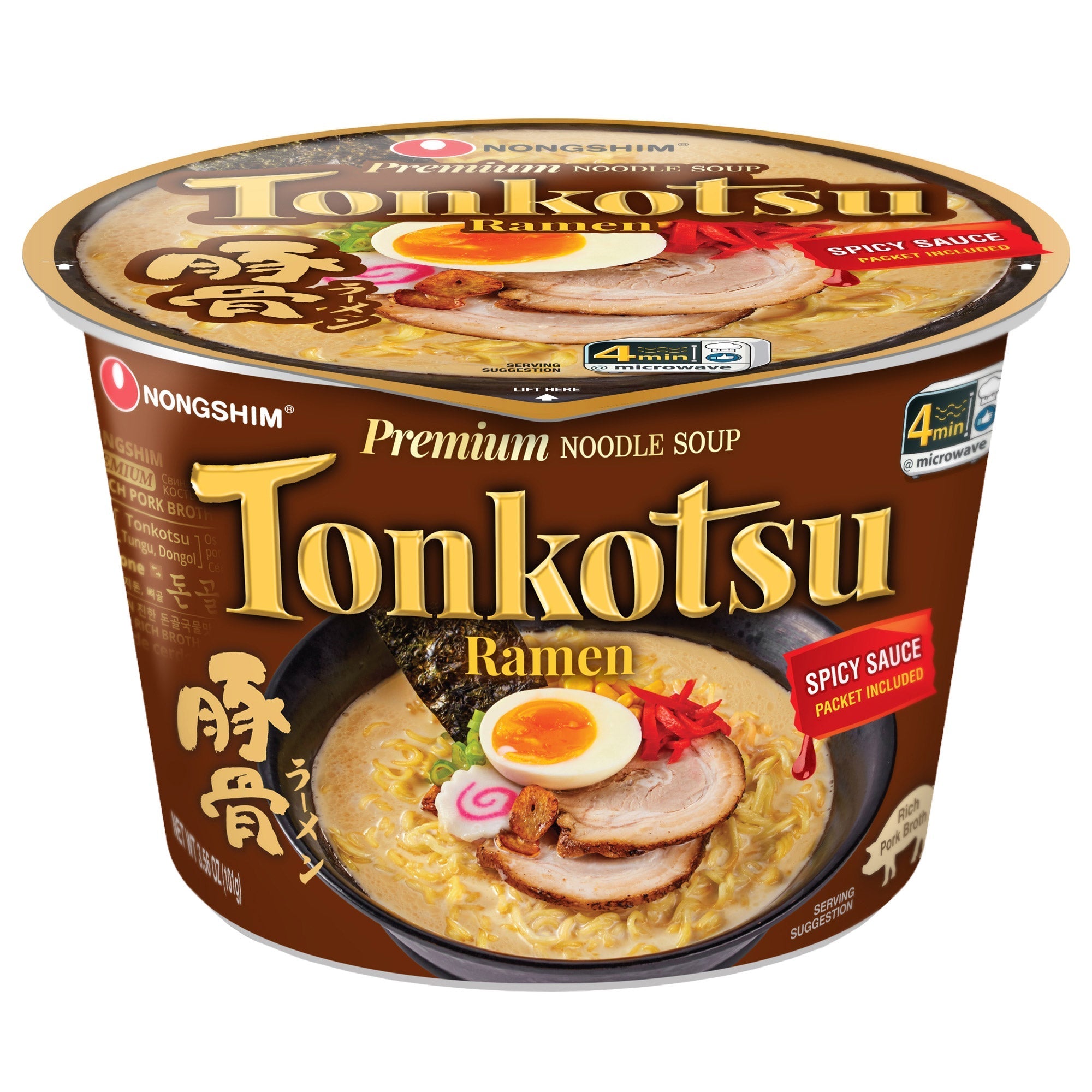Nongshim Tonkotsu Ramen Bowl, 6-count