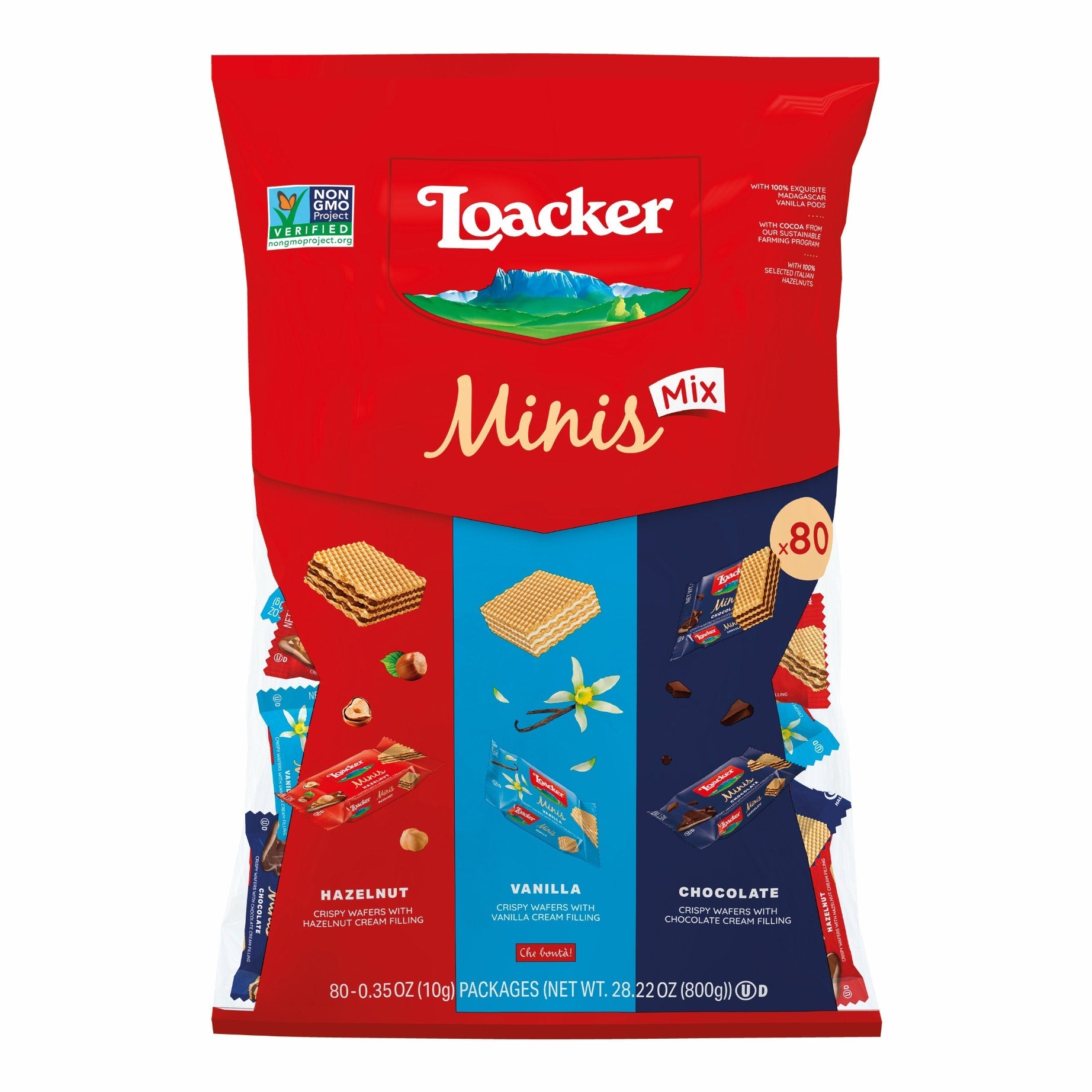 Loacker Minis Wafer Cookie Variety, 28.22 oz