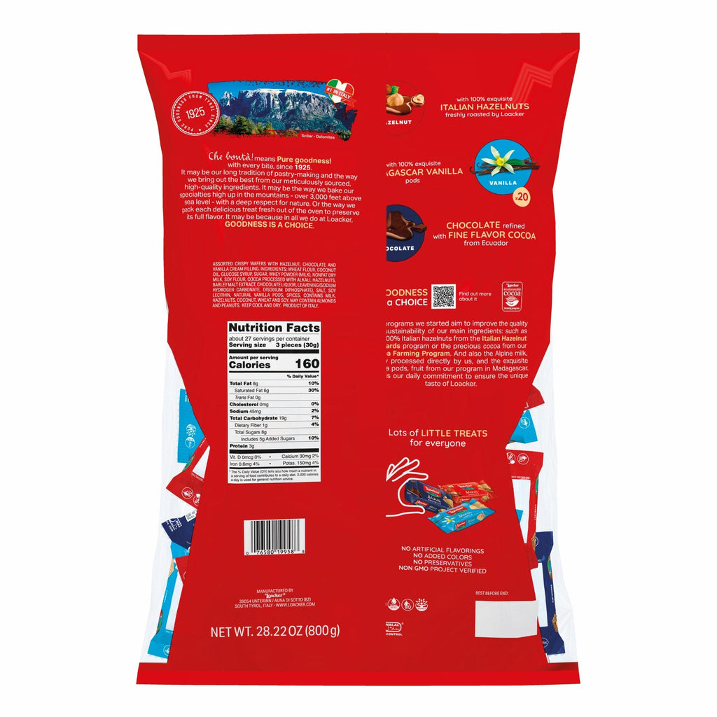 Loacker Minis Wafer Cookie Variety, 28.22 oz