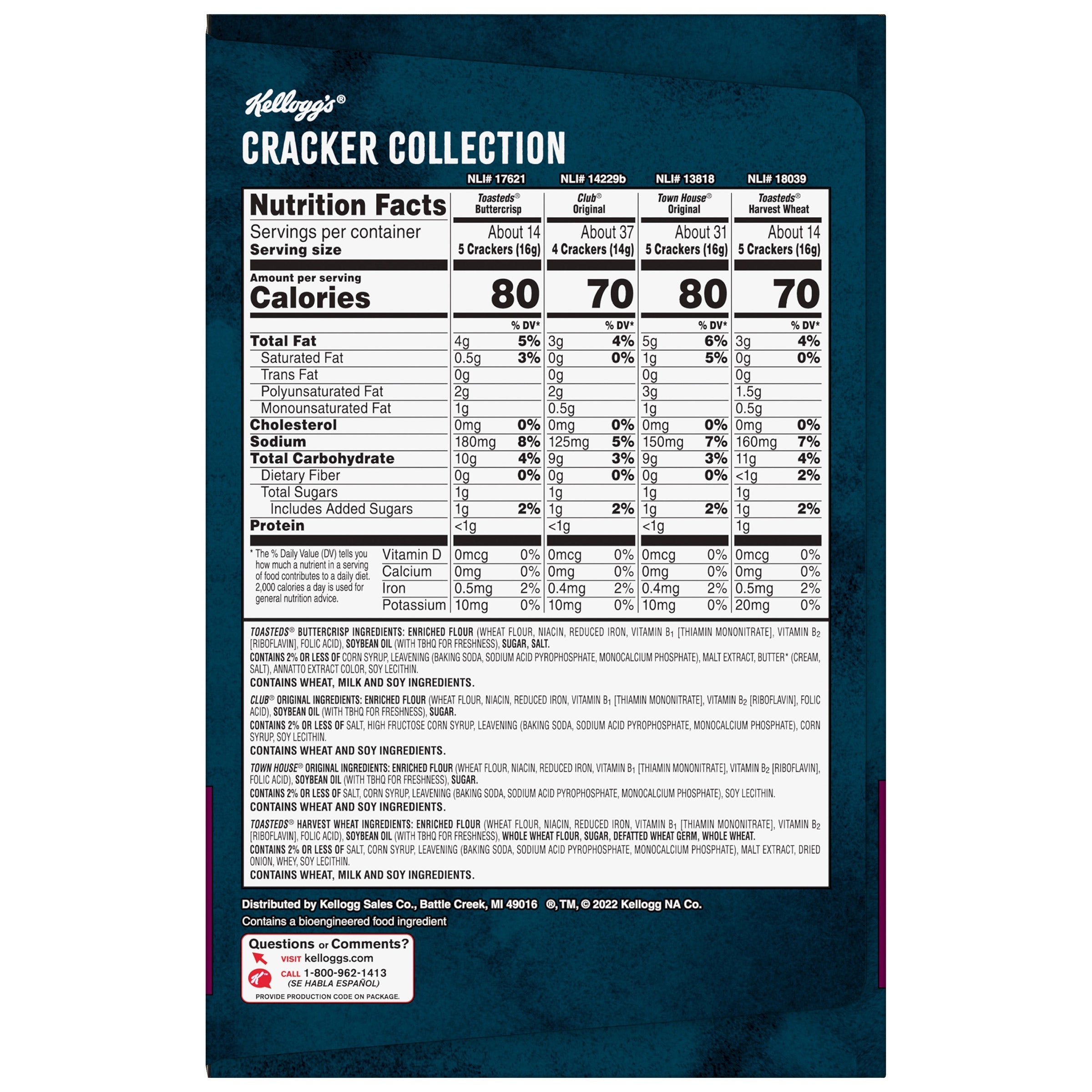 Kellogg's Cracker Collection, Variety Pack, 13-stacks