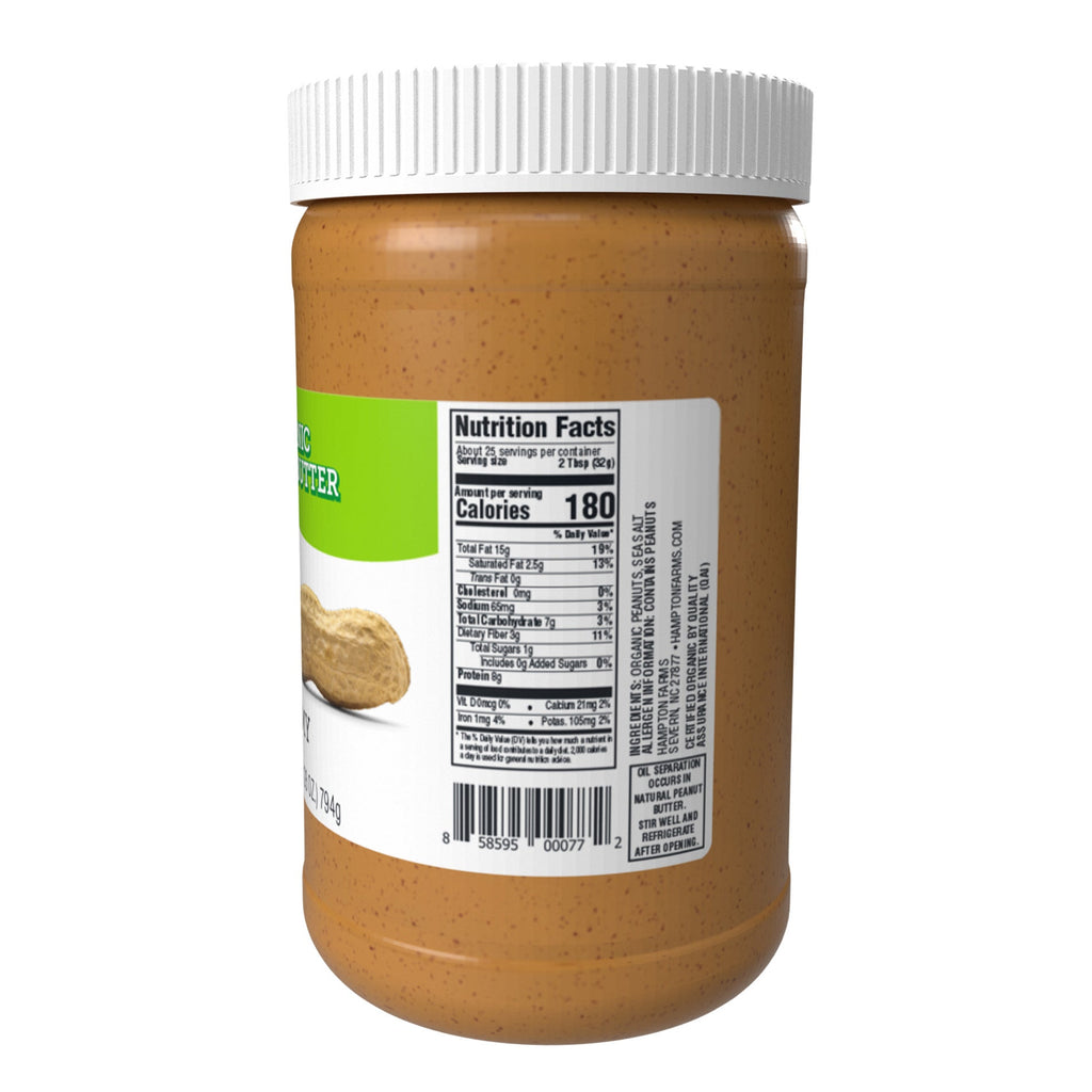 Naturally More Organic Peanut Butter 2/28oz (3.5 lbs)