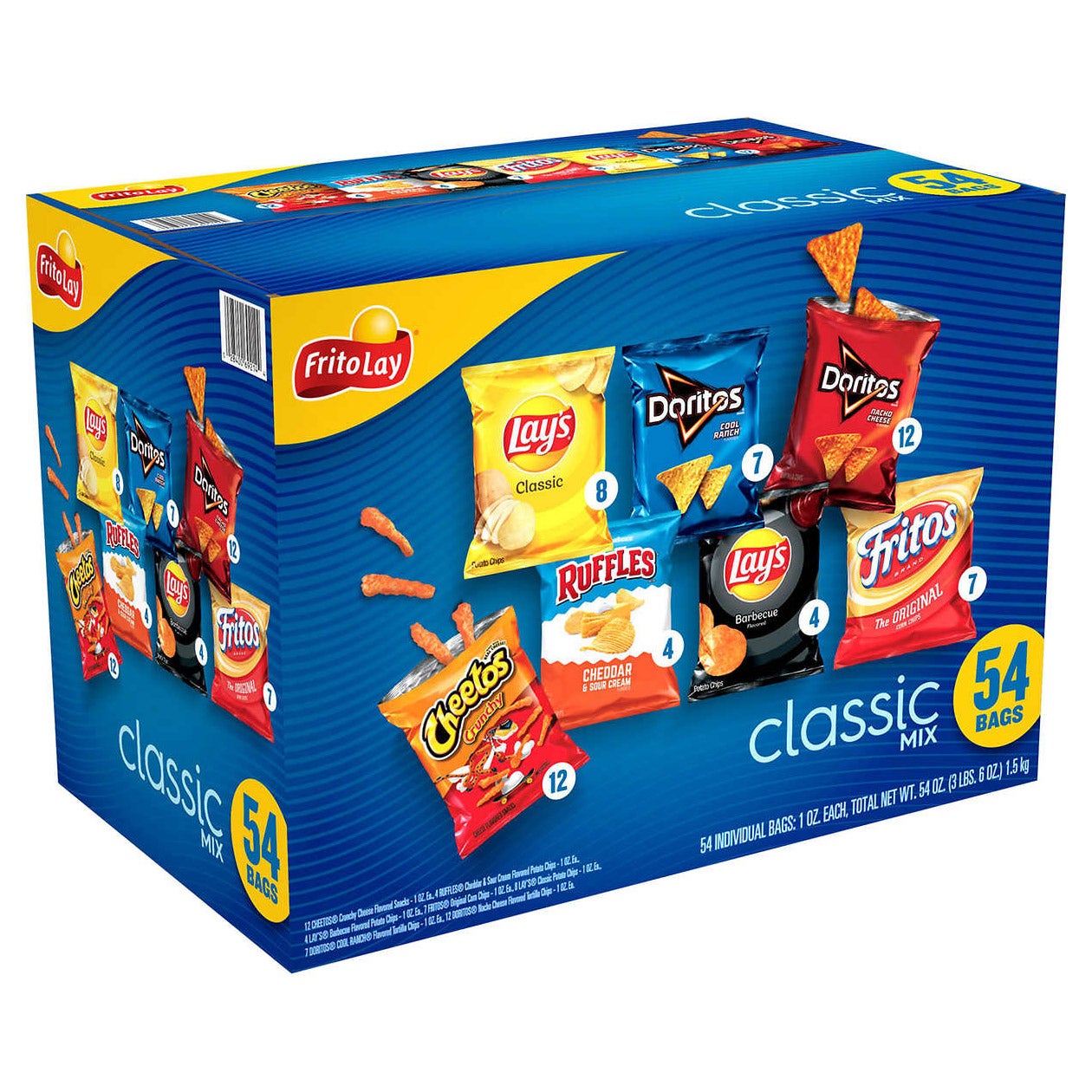 Frito Lay Classic Mix, 1 oz, Variety Pack, 54-count