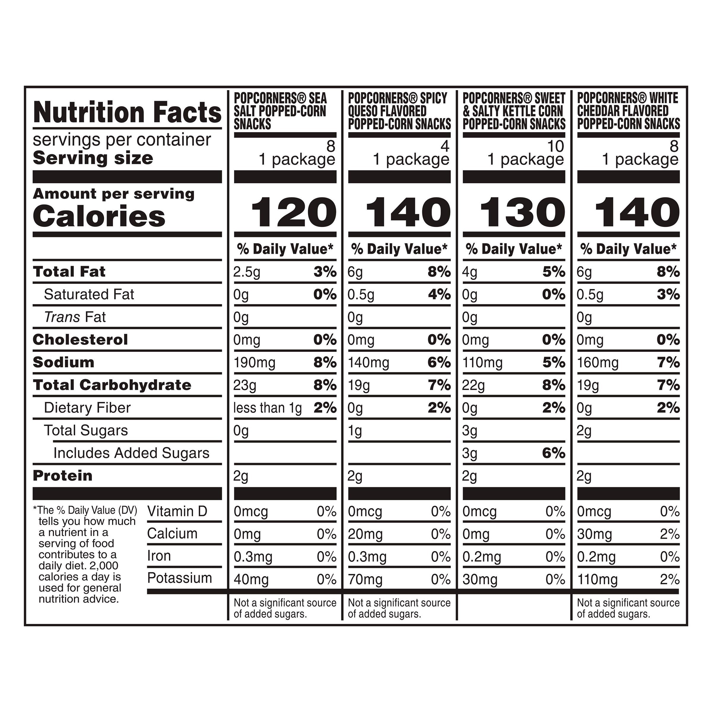 PopCorners Popped Corn Snacks Variety Pack, 1 oz, 30-Count