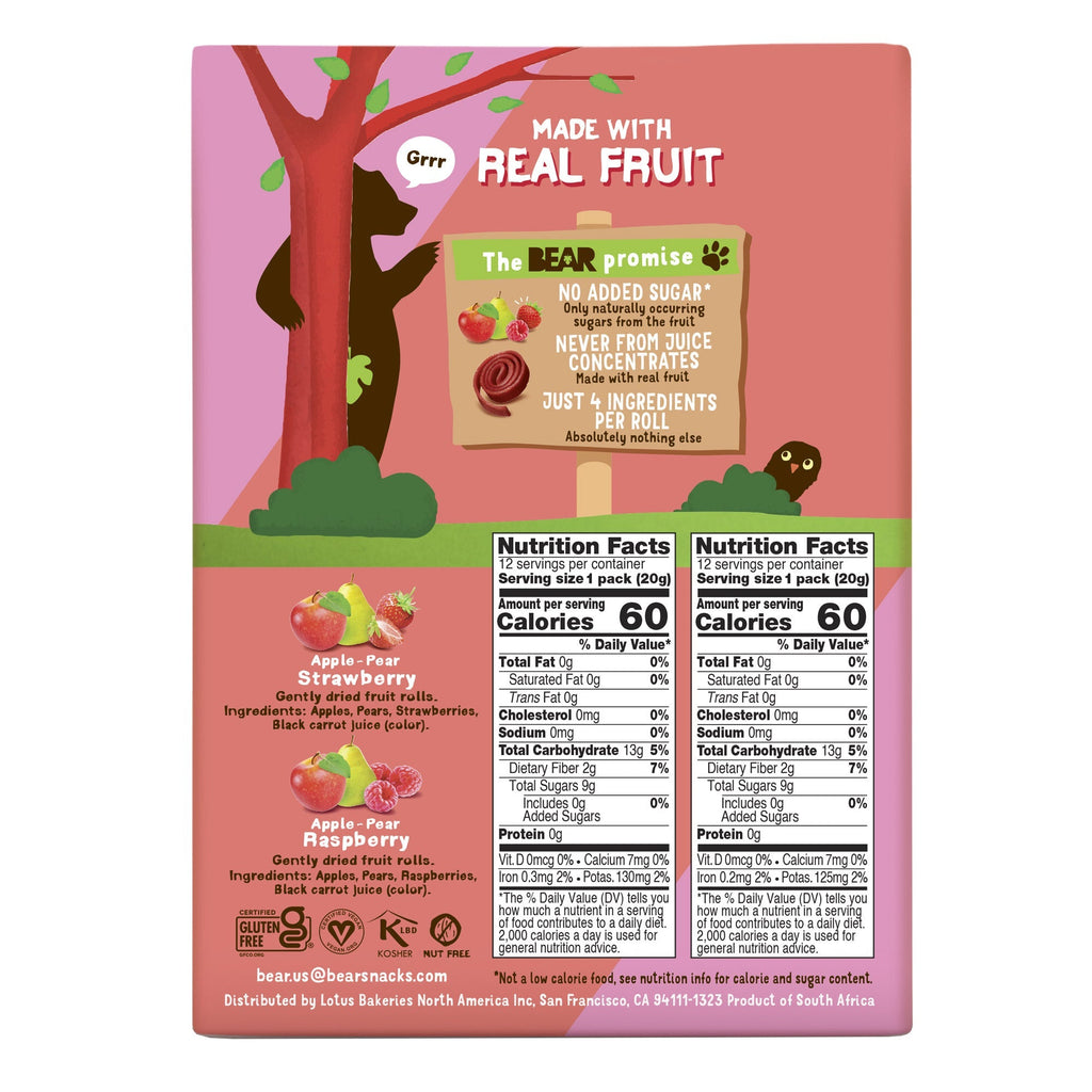 Bear Fruit Rolls Variety Pack, 48-count, 16.9 oz