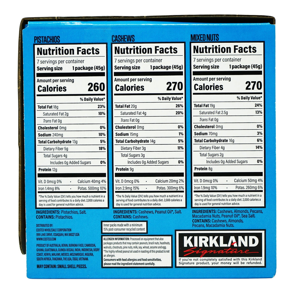 Snacking Nuts Variety Pack, 1.6 oz, 21-count