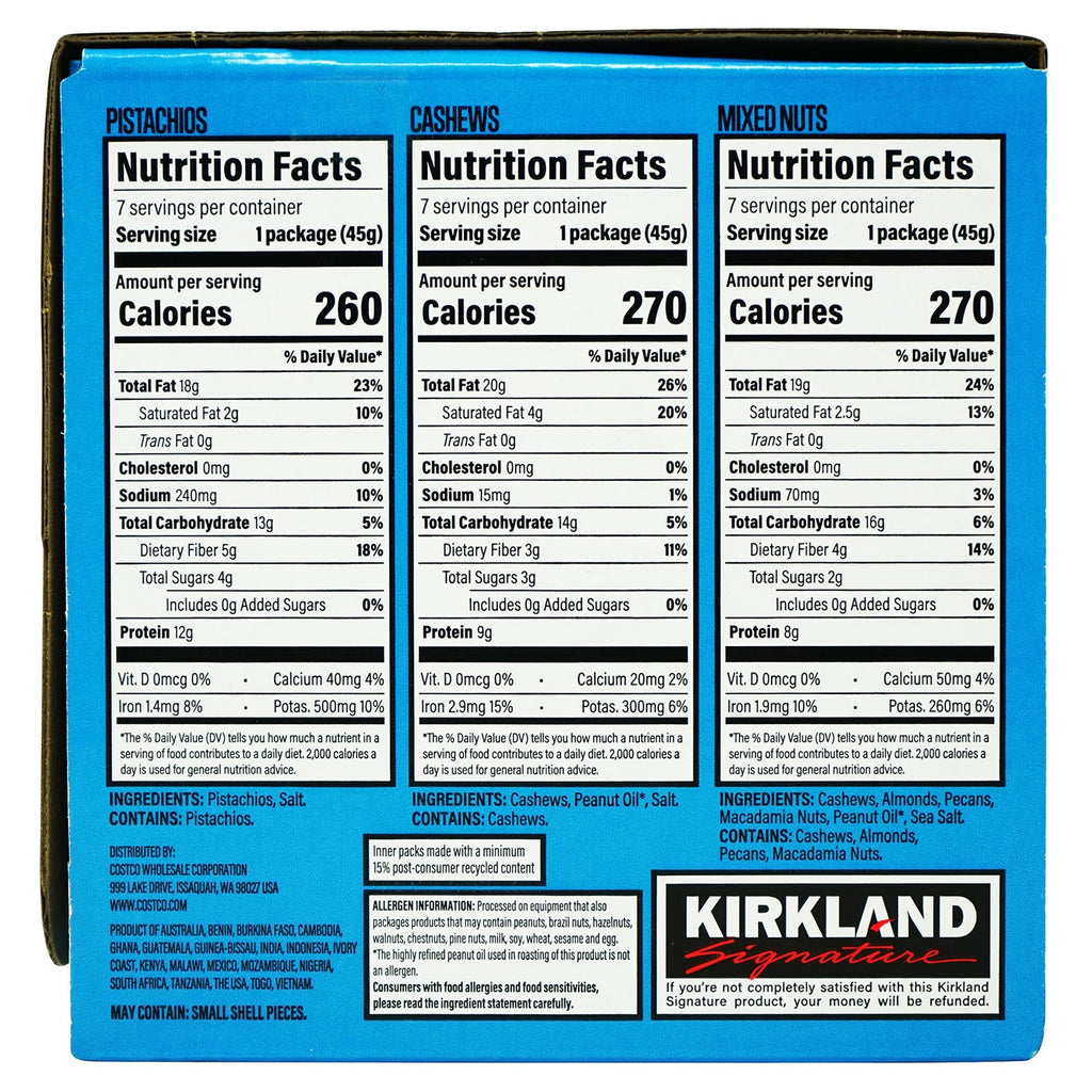 Snacking Nuts Variety Pack, 1.6 oz, 21-count
