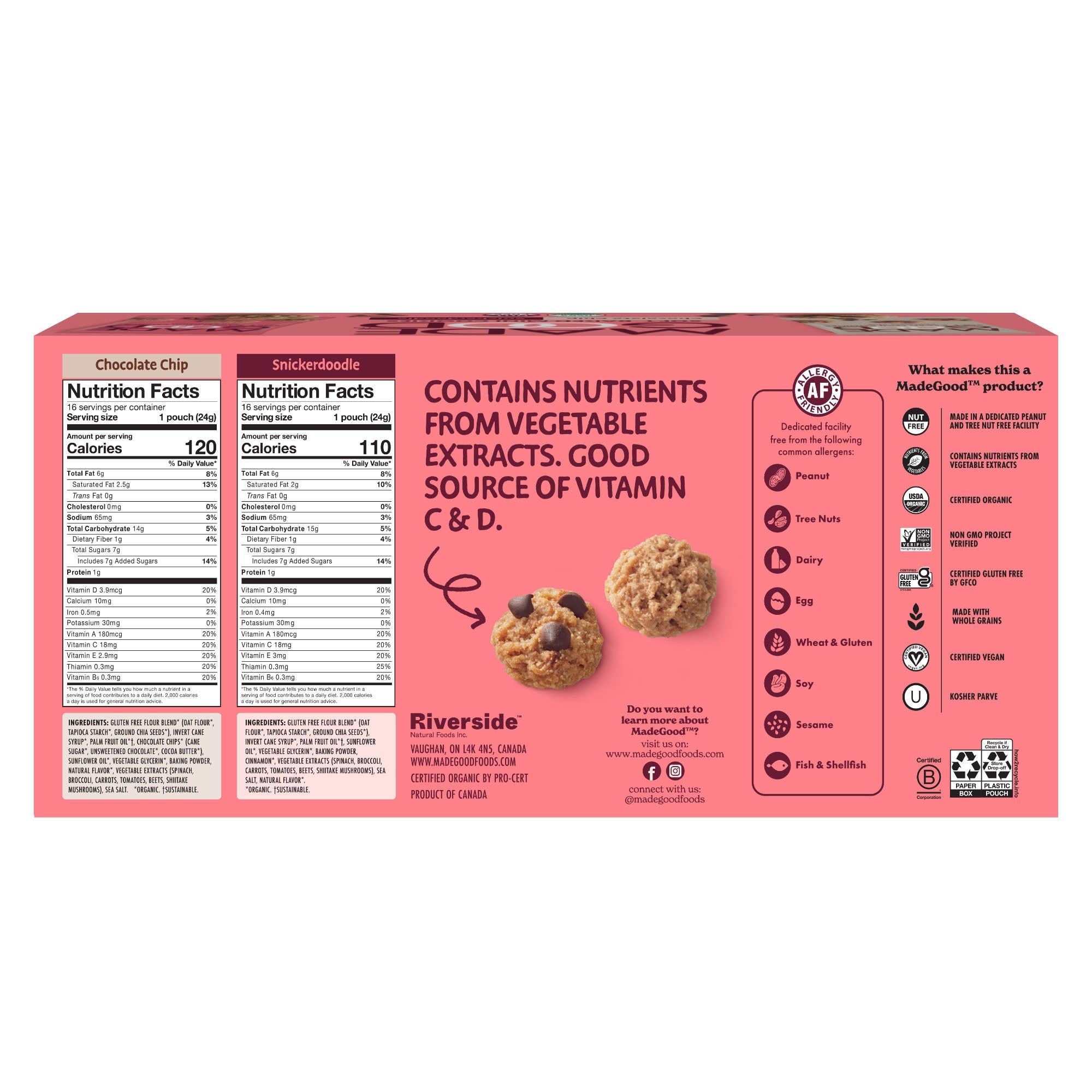 Made Good Mini Cookies Variety pack, 32-count