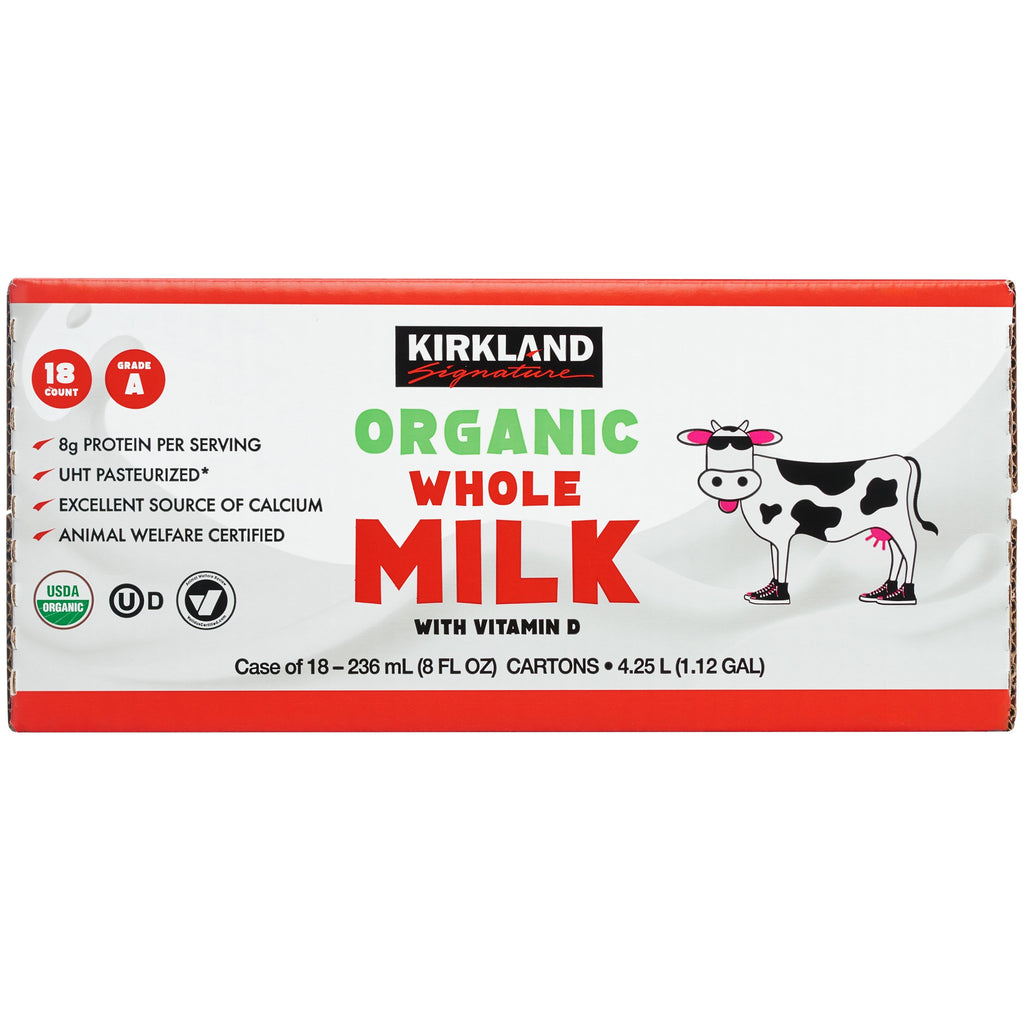 Organic Whole Milk, 8 fl oz, 18-count