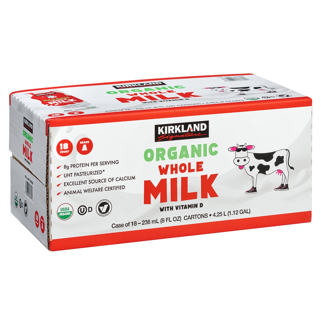 Organic Whole Milk, 8 fl oz, 18-count