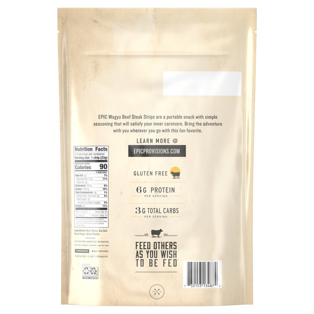 EPIC Wagyu Beef Strips 12/0.8 oz
