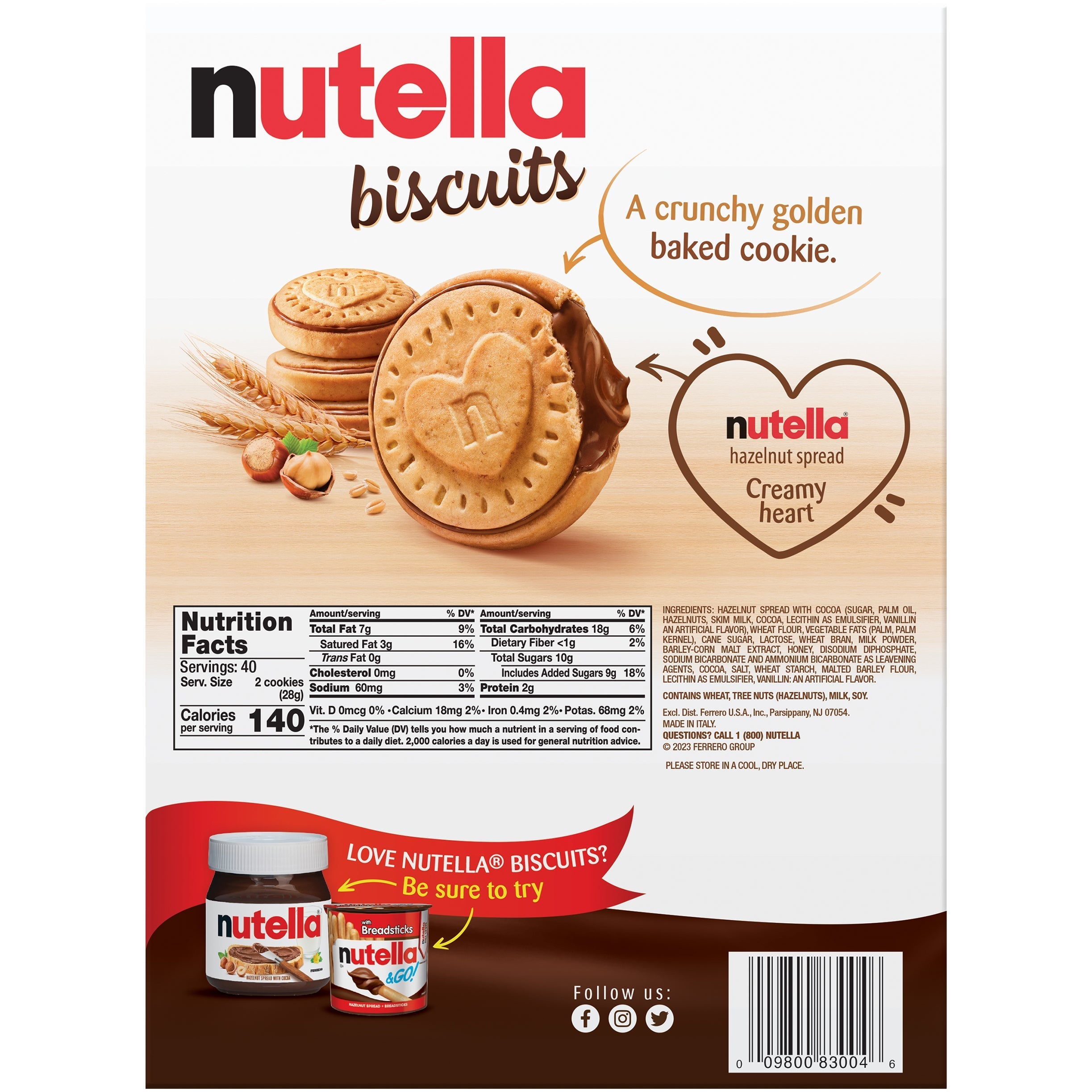 Nutella Biscuits, 9.7 oz, 4-count