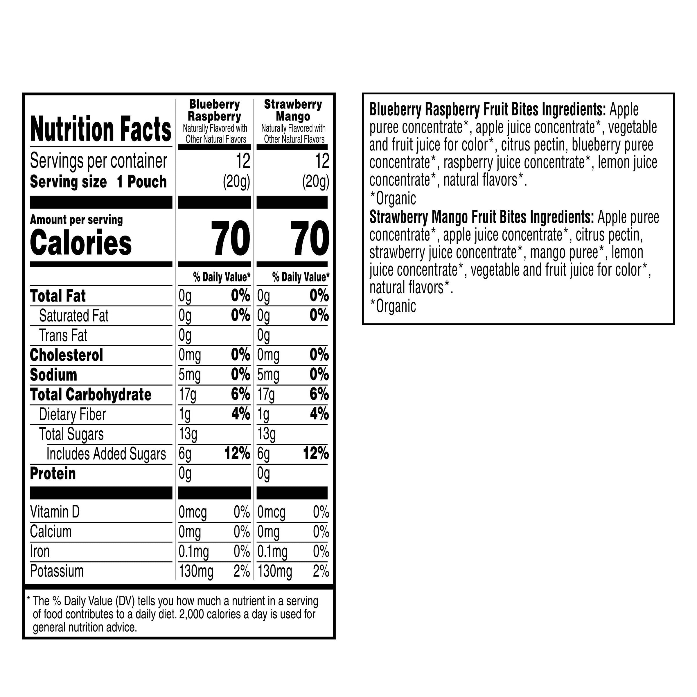 Pure Organic Twisted Fruit Bites, Variety Pack, 0.7 oz, 24-count
