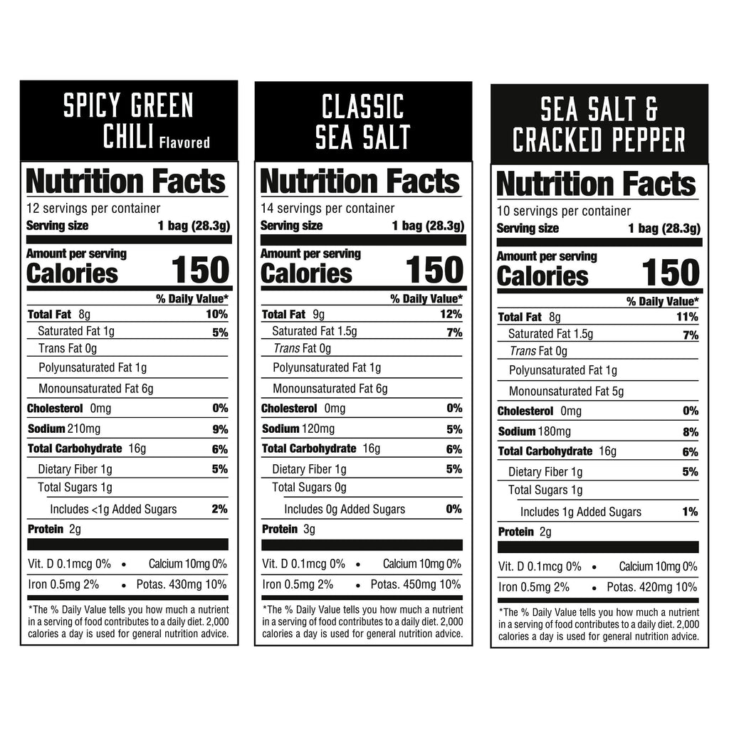Boulder Canyon Kettle Style Potato Chips, Variety Pack, 1 oz, 36-count