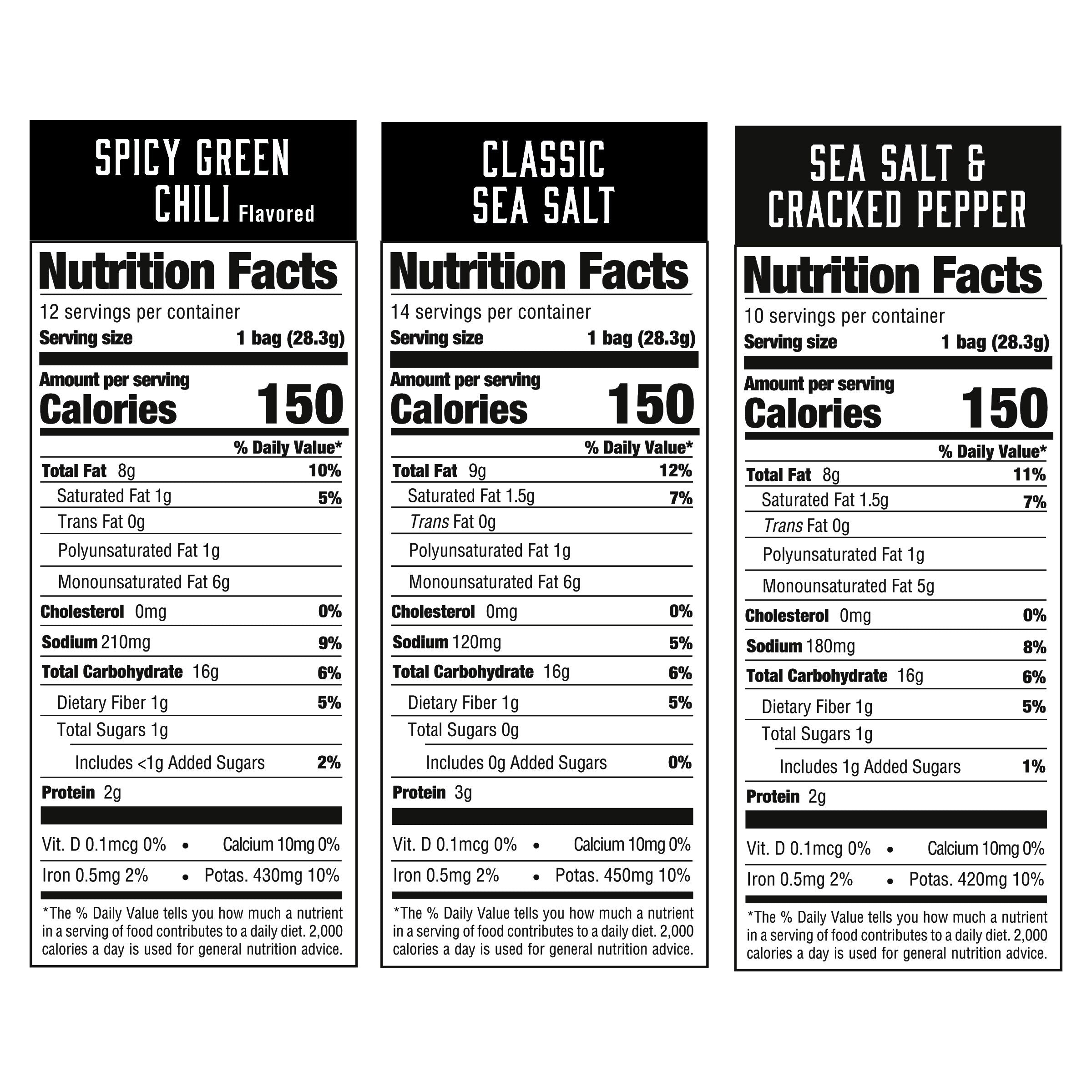 Boulder Canyon Kettle Style Potato Chips, Variety Pack, 1 oz, 36-count