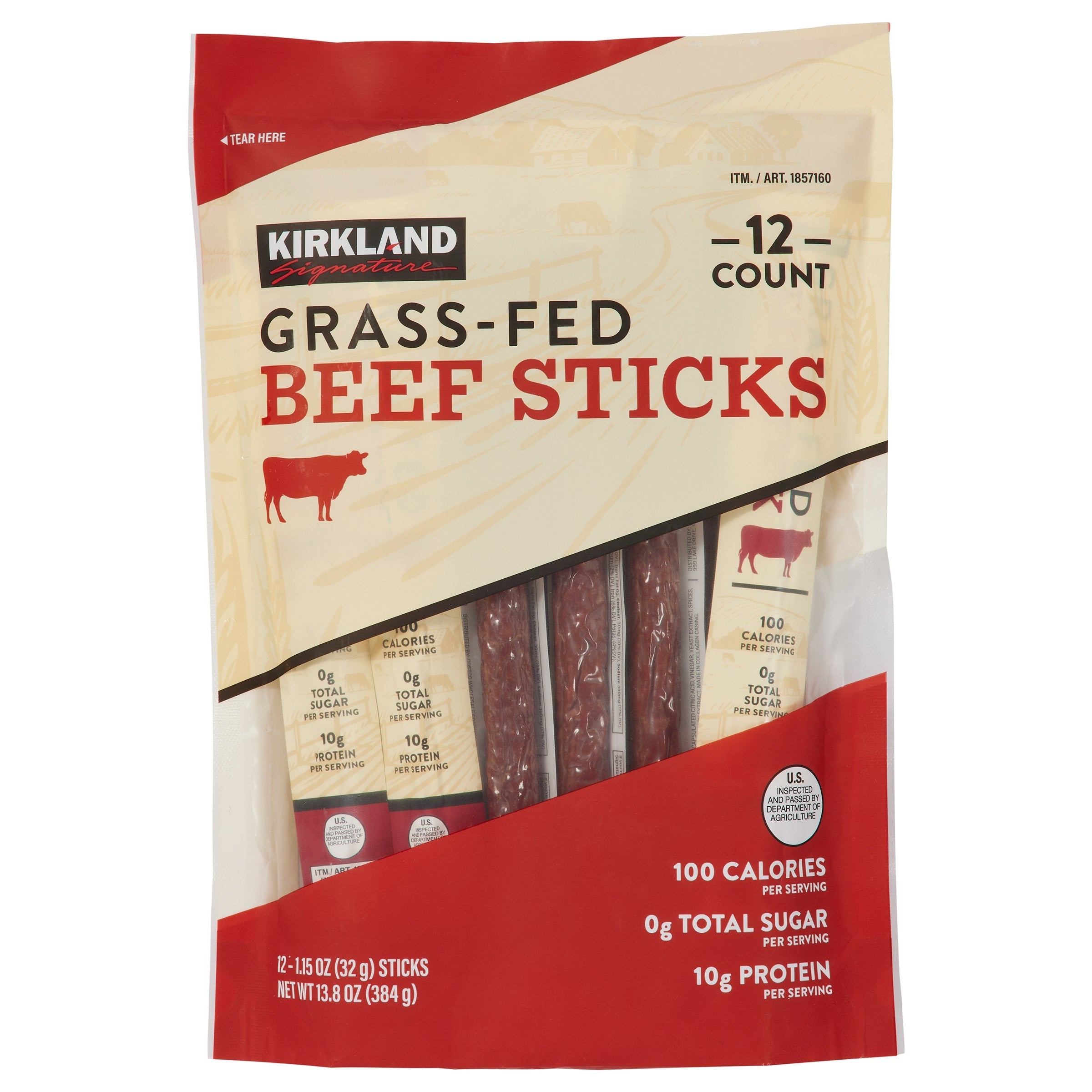 Grass-fed Beef Sticks, 1.15 oz, 12-count