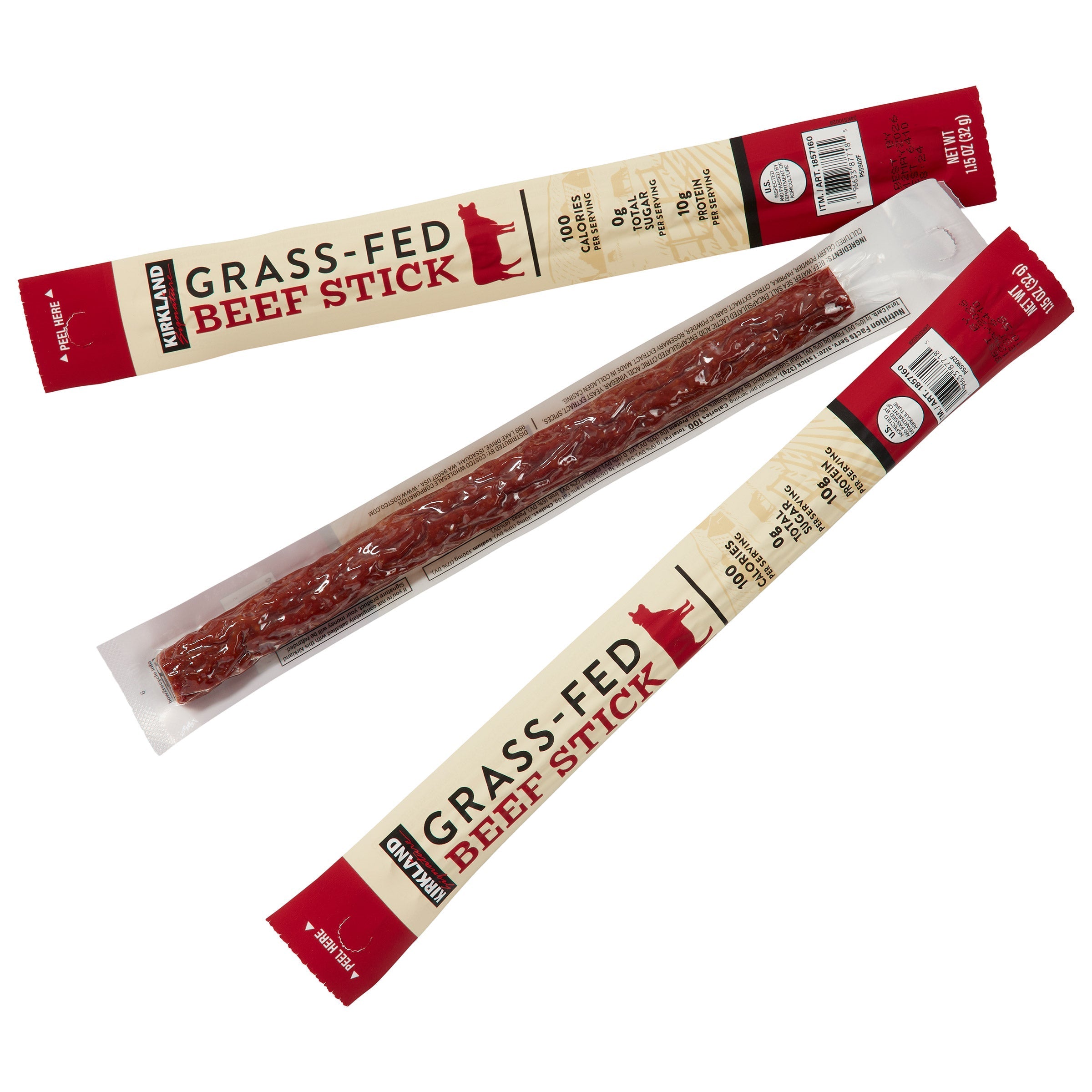 Grass-fed Beef Sticks, 1.15 oz, 12-count