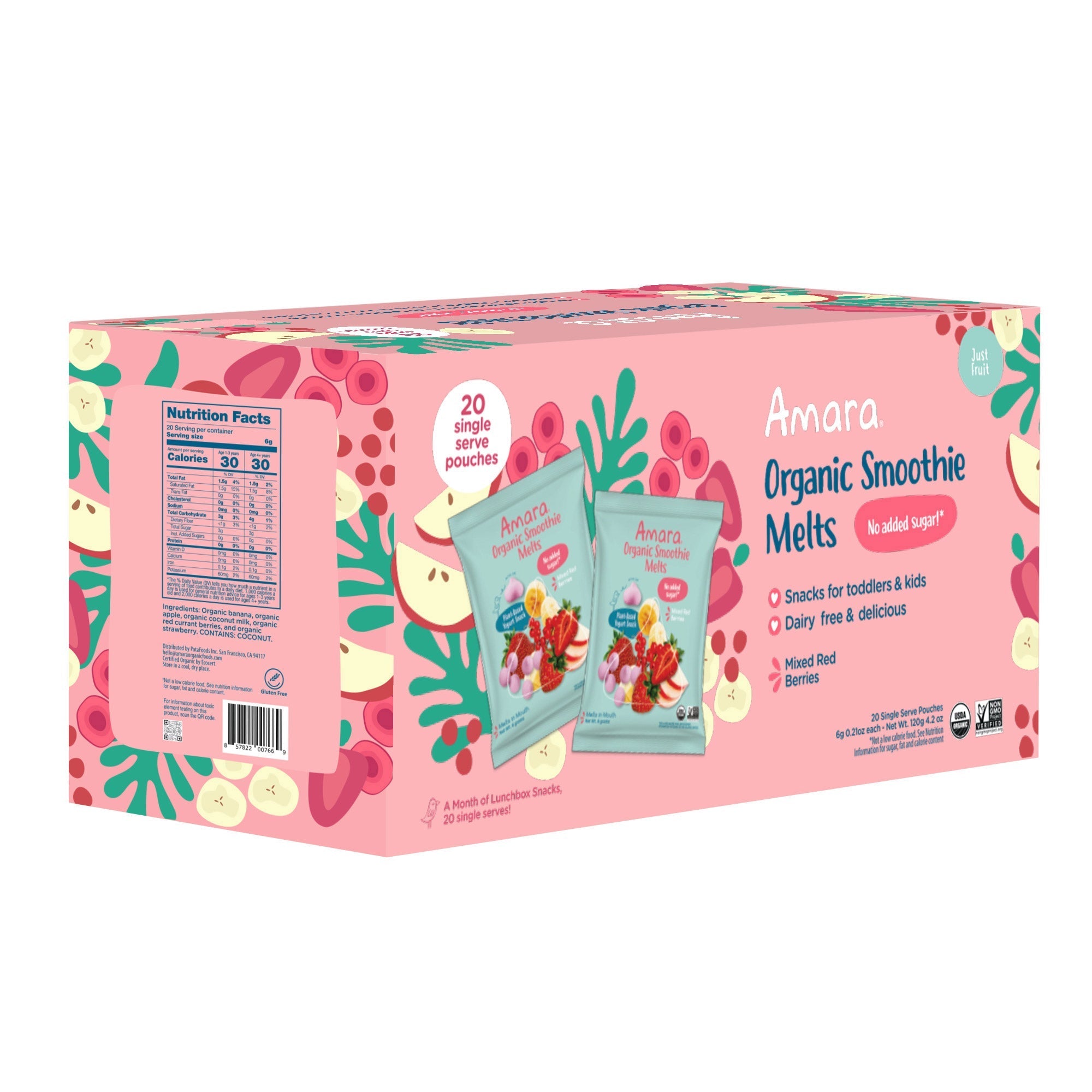 Amara Organic Smoothie Melts, .21 oz Bags, 20-count