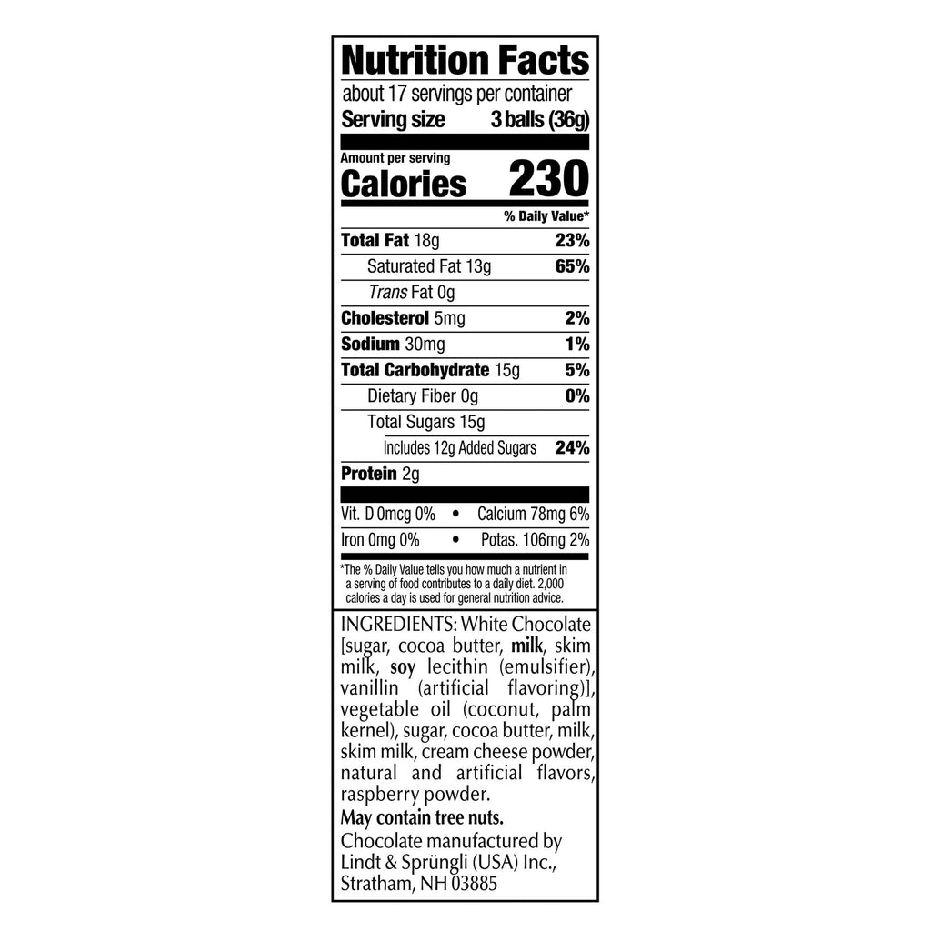 Lindt Lindor Raspberry Cheesecake White Chocolate Truffles, 21.2 oz