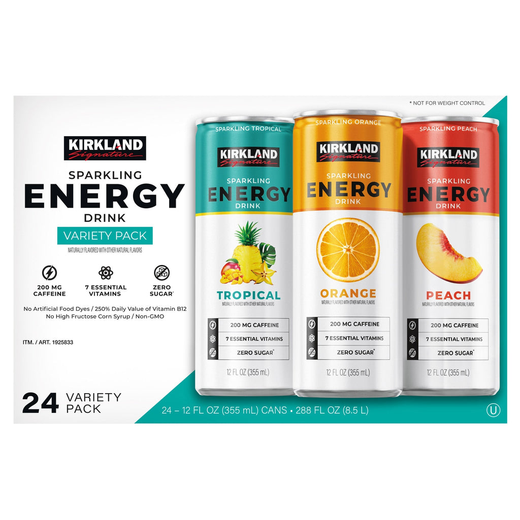 Sparkling Energy Drink, Variety Pack, 12 fl oz, 24-count