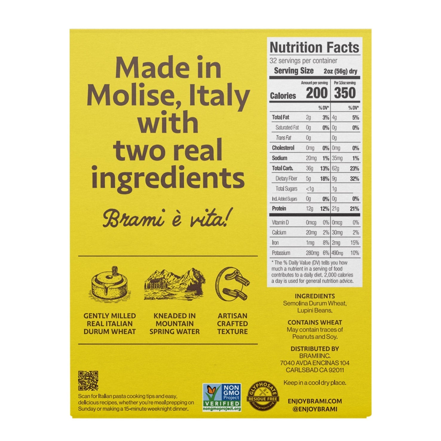 Brami Protein Pasta Variety Pack, 16 oz, 4-count