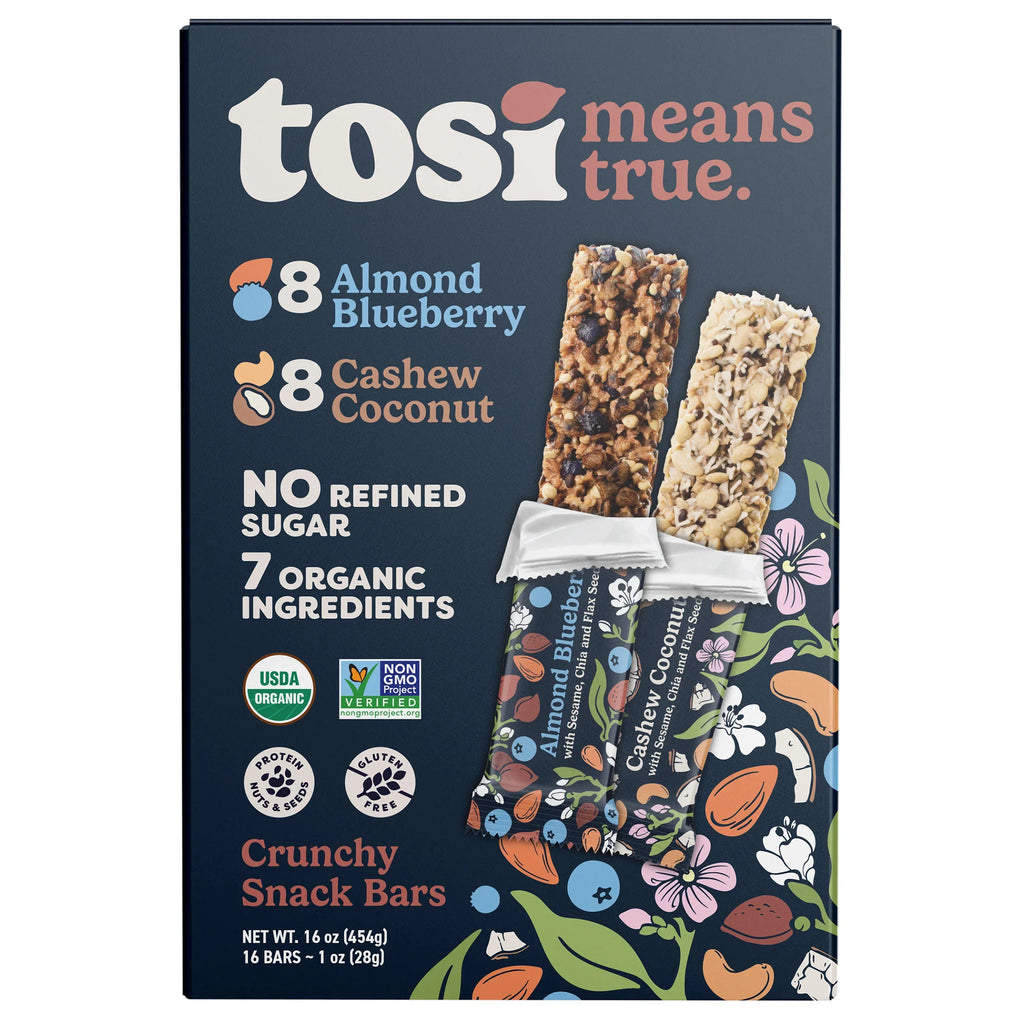 Tosi Organic Snack Variety Pack, 1 oz, 16-pack