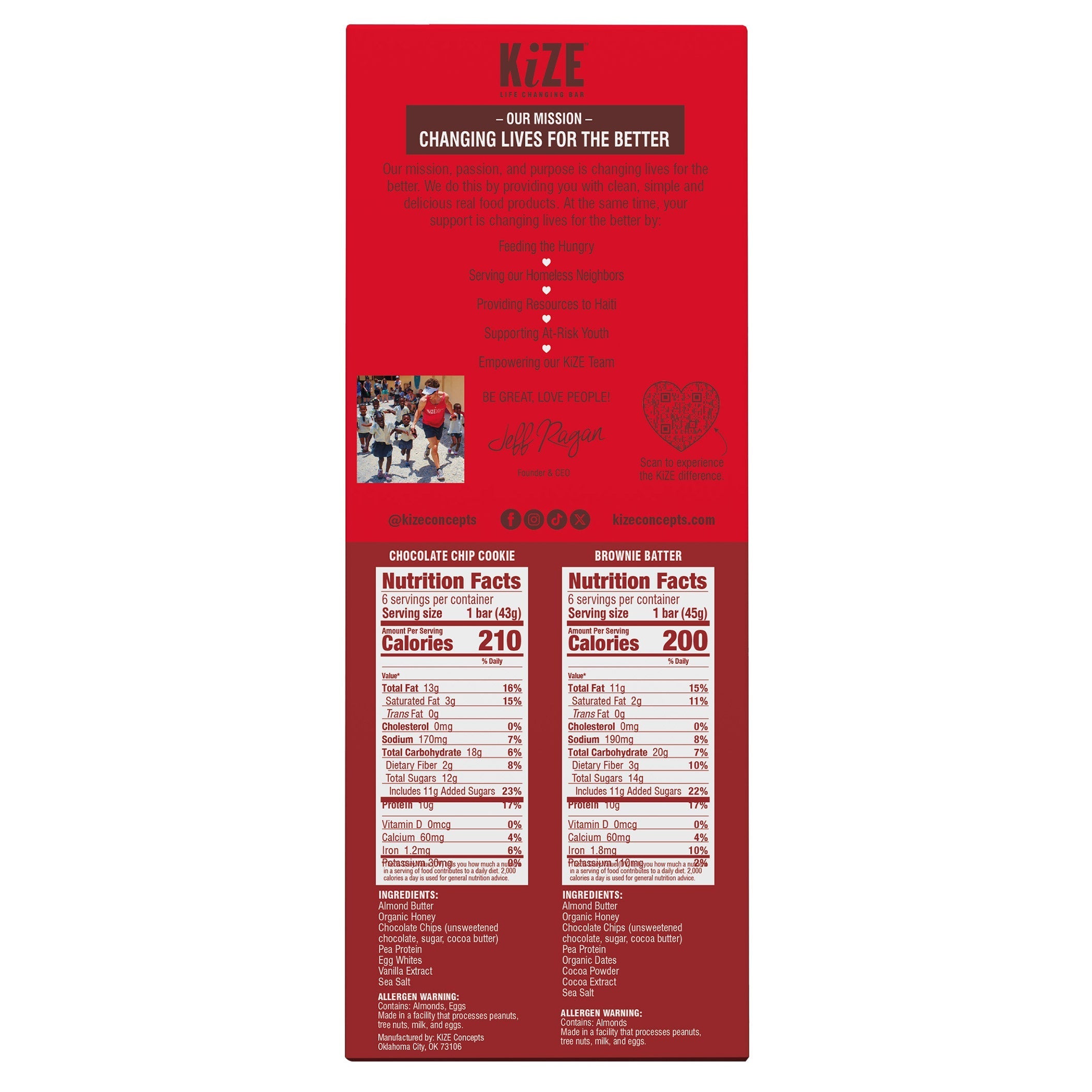 Kize Life Changing Bars, Variety Pack, 12-count