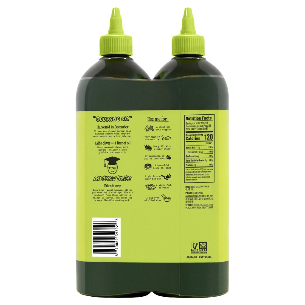 Graza Sizzle Extra Virgin Olive Oil, 750 ml, 2-count