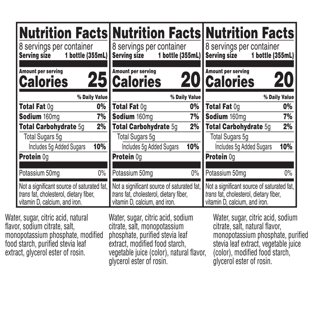 Gatorade Lower Sugar, Variety Pack, 12 fl oz, 24-count
