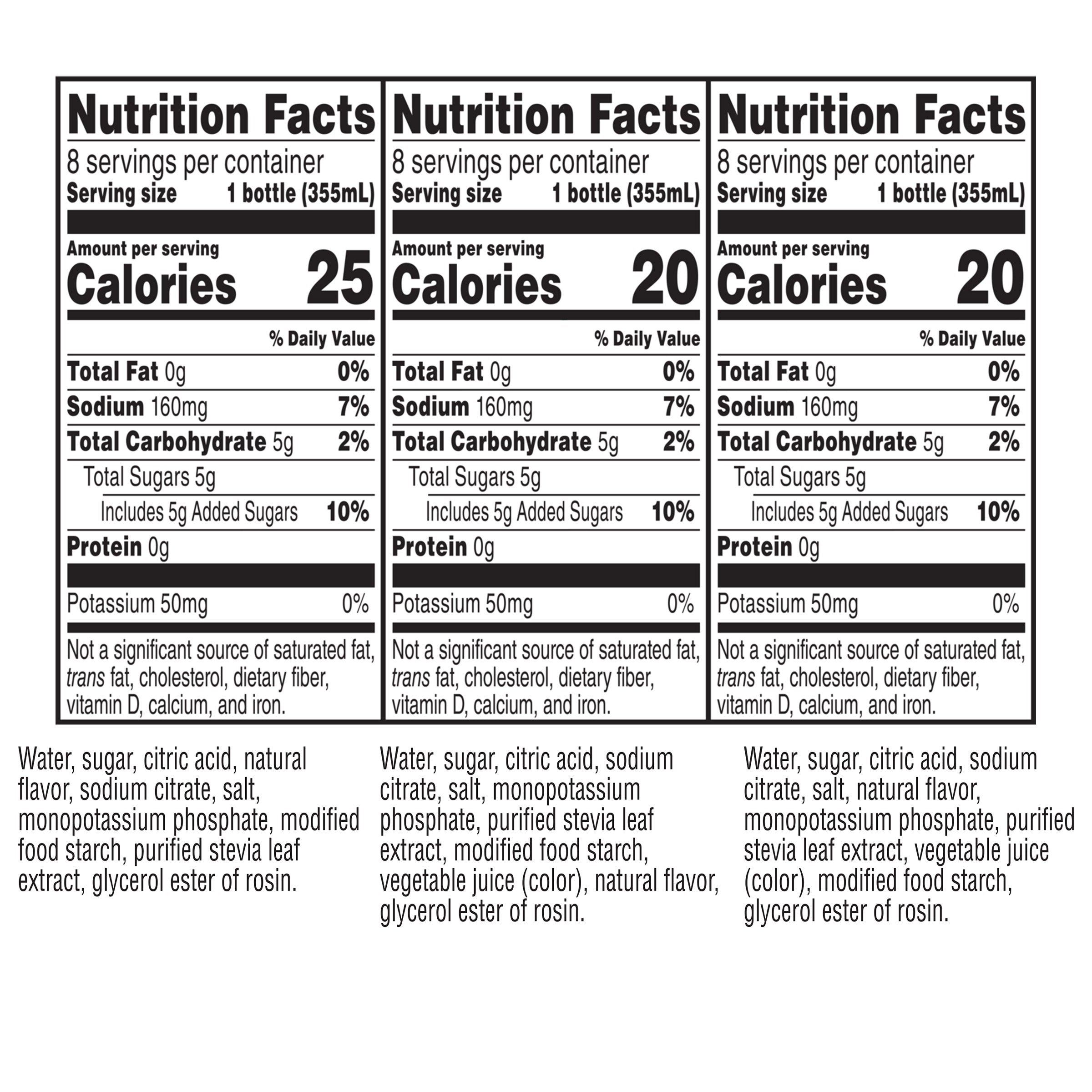 Gatorade Lower Sugar, Variety Pack, 12 fl oz, 24-count
