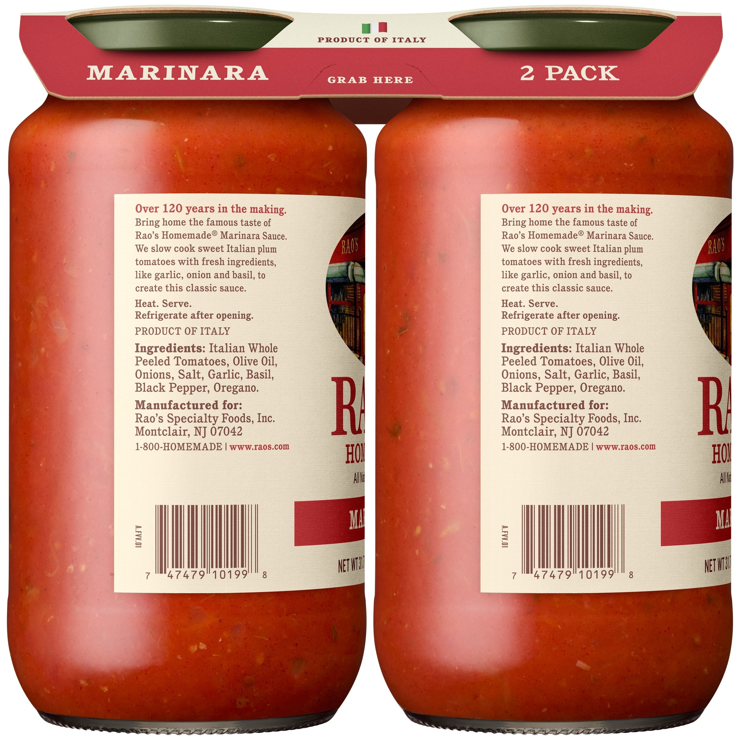 Rao's Homemade Marinara Sauce, 31.7 oz, 2-count