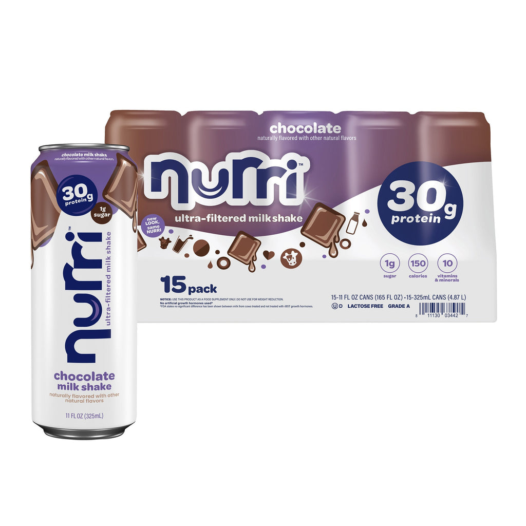Nurri 30g Protein Shake, Chocolate, 11 fl oz , 15-pack