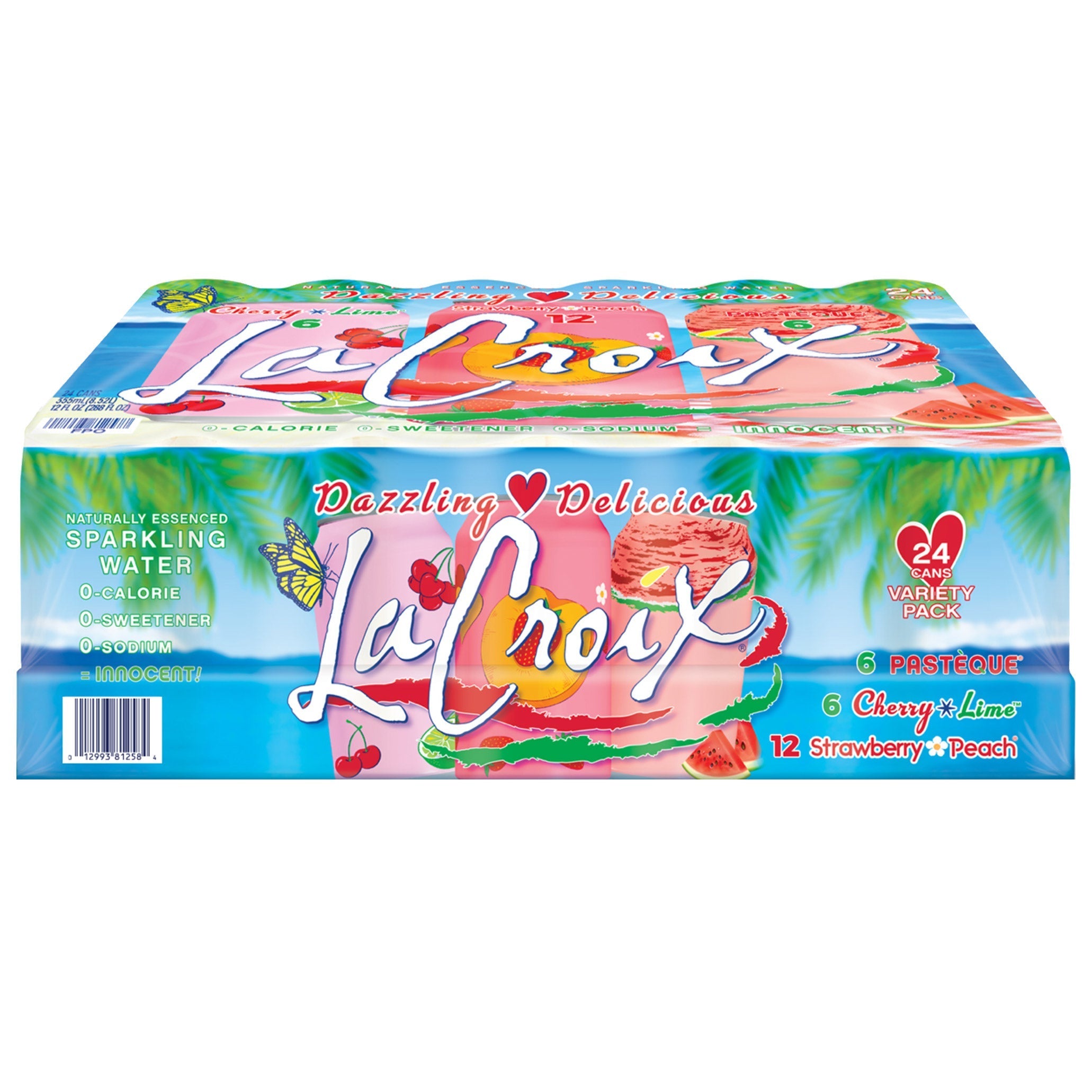 La Croix Dazzling Delicious Sparkling Water Variety Pack, 12 fl oz, 24-count