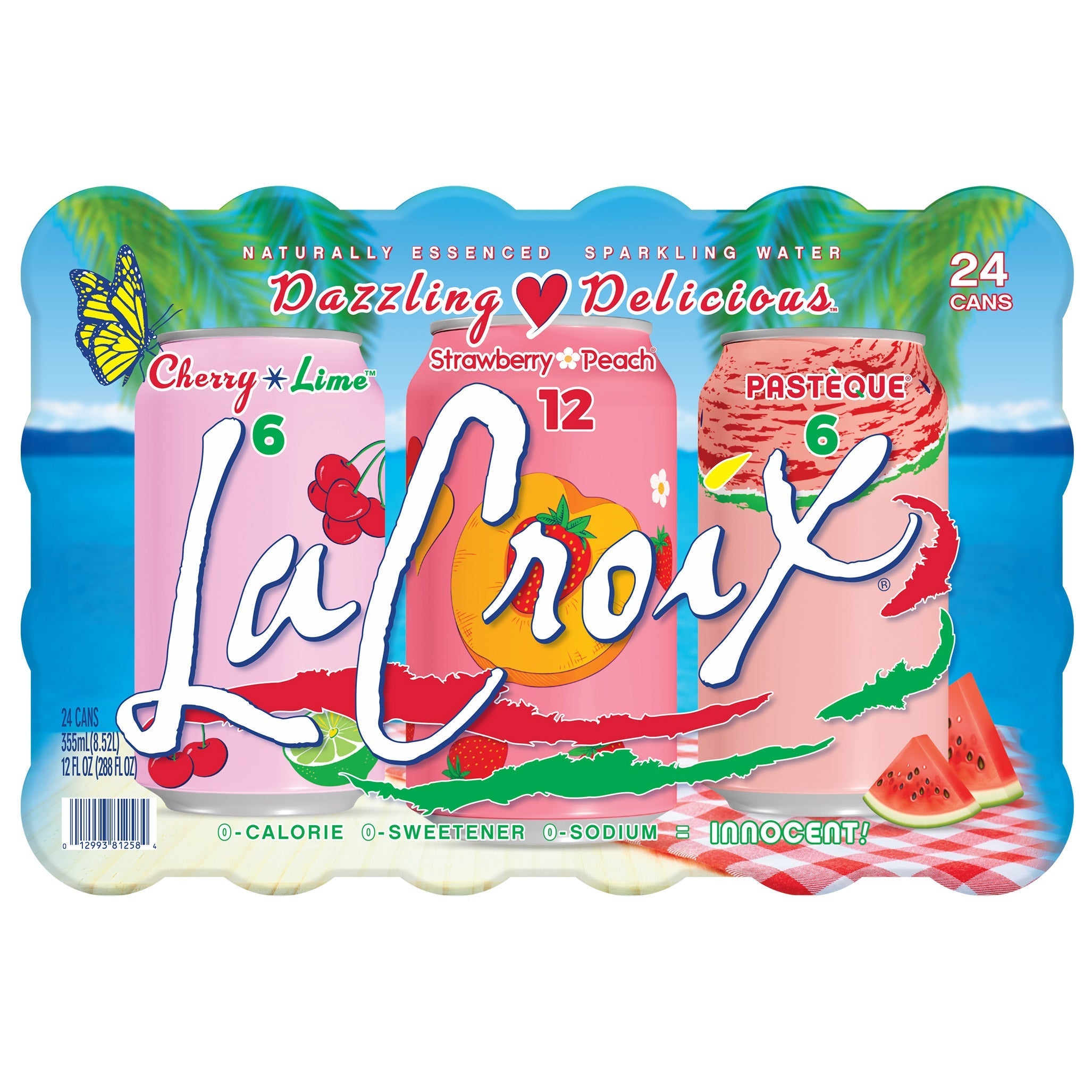 La Croix Dazzling Delicious Sparkling Water Variety Pack, 12 fl oz, 24-count