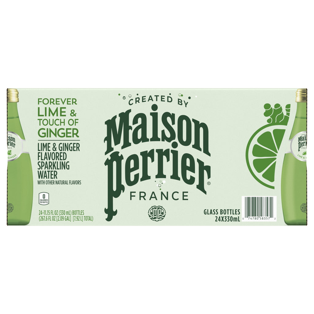 Maison Perrier Lime & Ginger Sparkling Water, 11.15 fl oz, 24-count