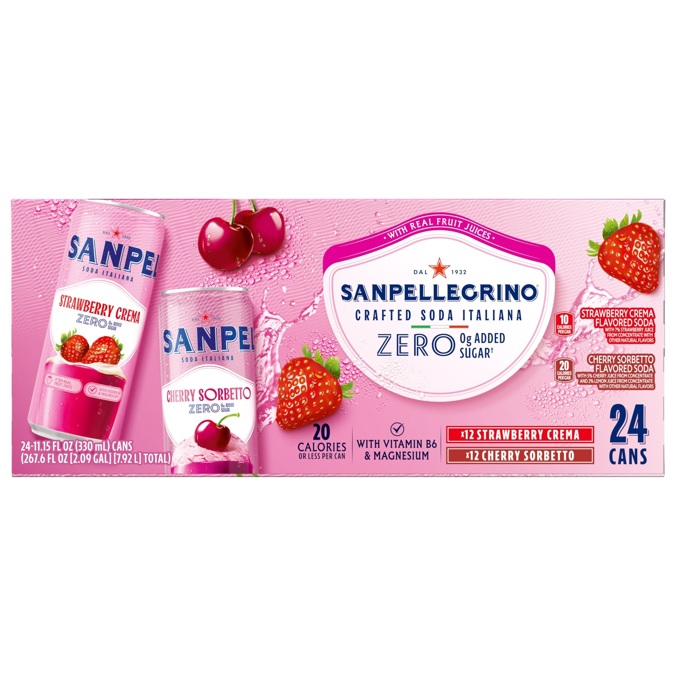San Pellegrino Crafted Soda Italiana, Variety Pack, 11.15 fl oz, 24-count