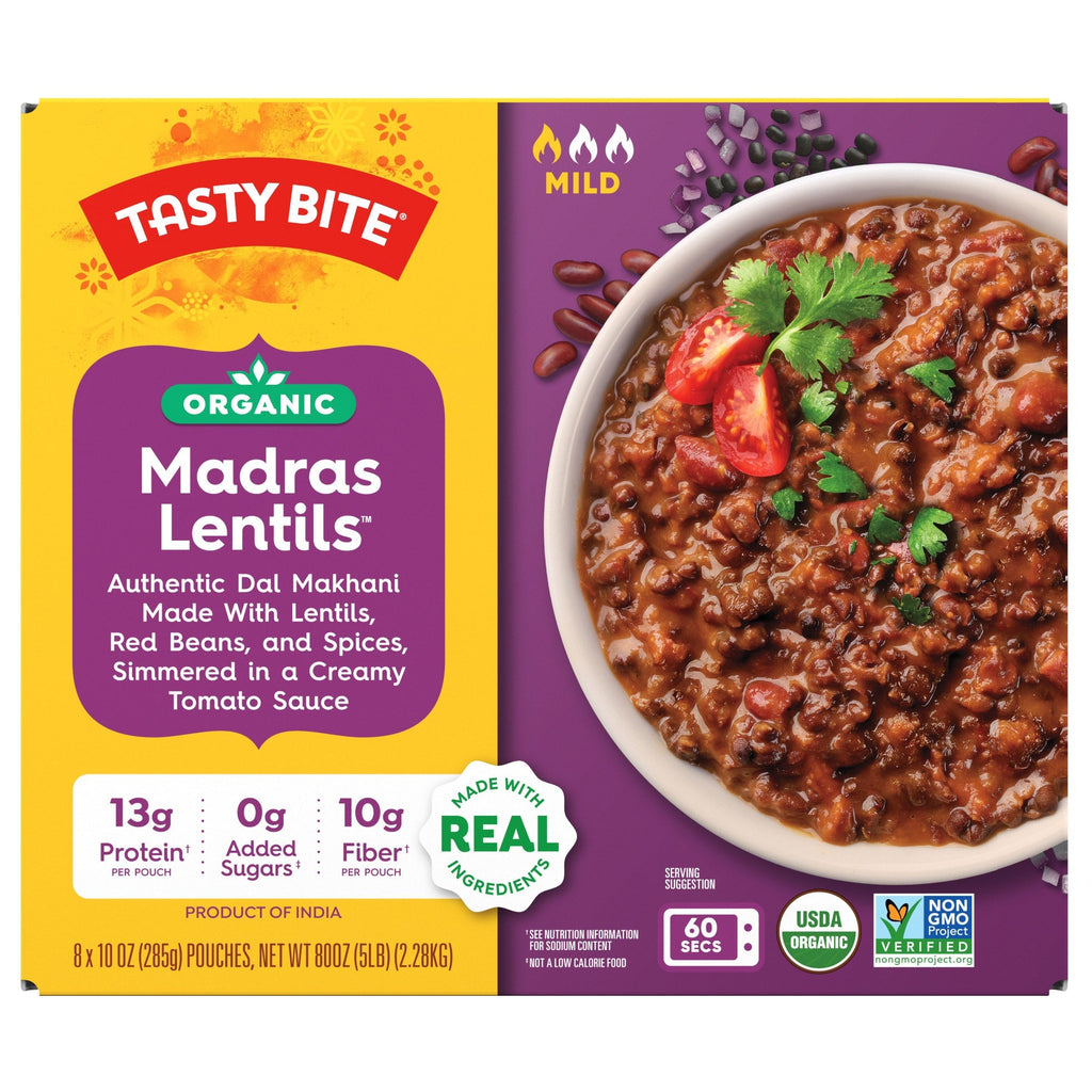 Tasty Bite Organic Madras Lentils, 10 oz, 8-count