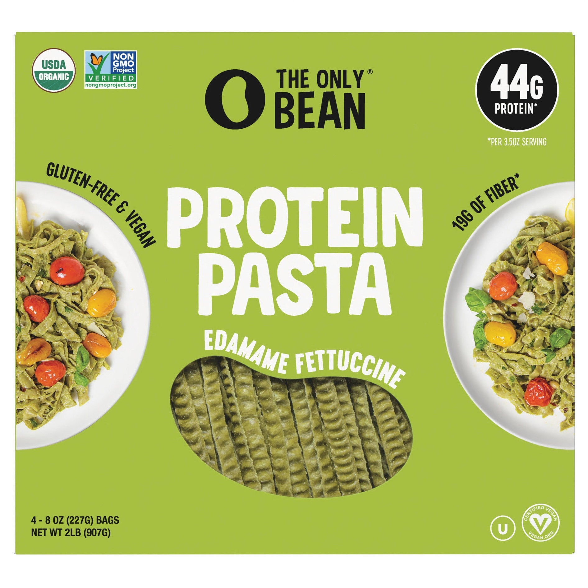 The Only Bean Edamame Fettuccine, 4-Pack 8 oz